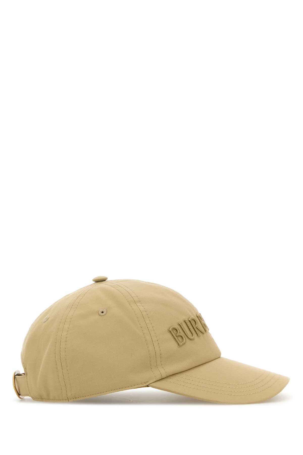 Burberry Embroidered Cotton-twill Baseball Cap In Flax