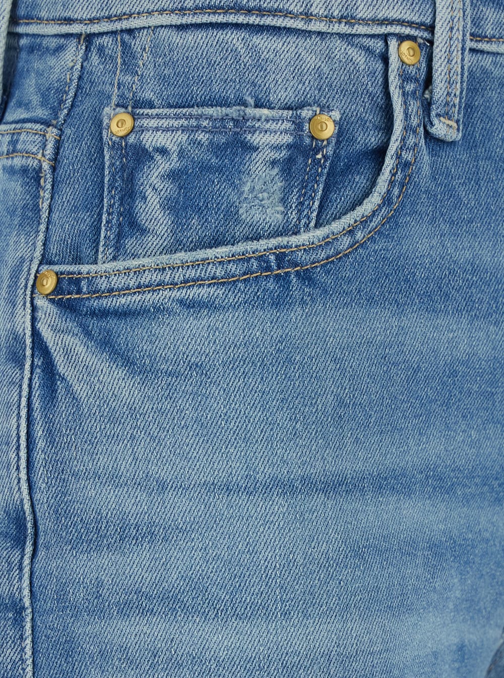 Mother The Spinner Zip Sneak Jeans In Blue