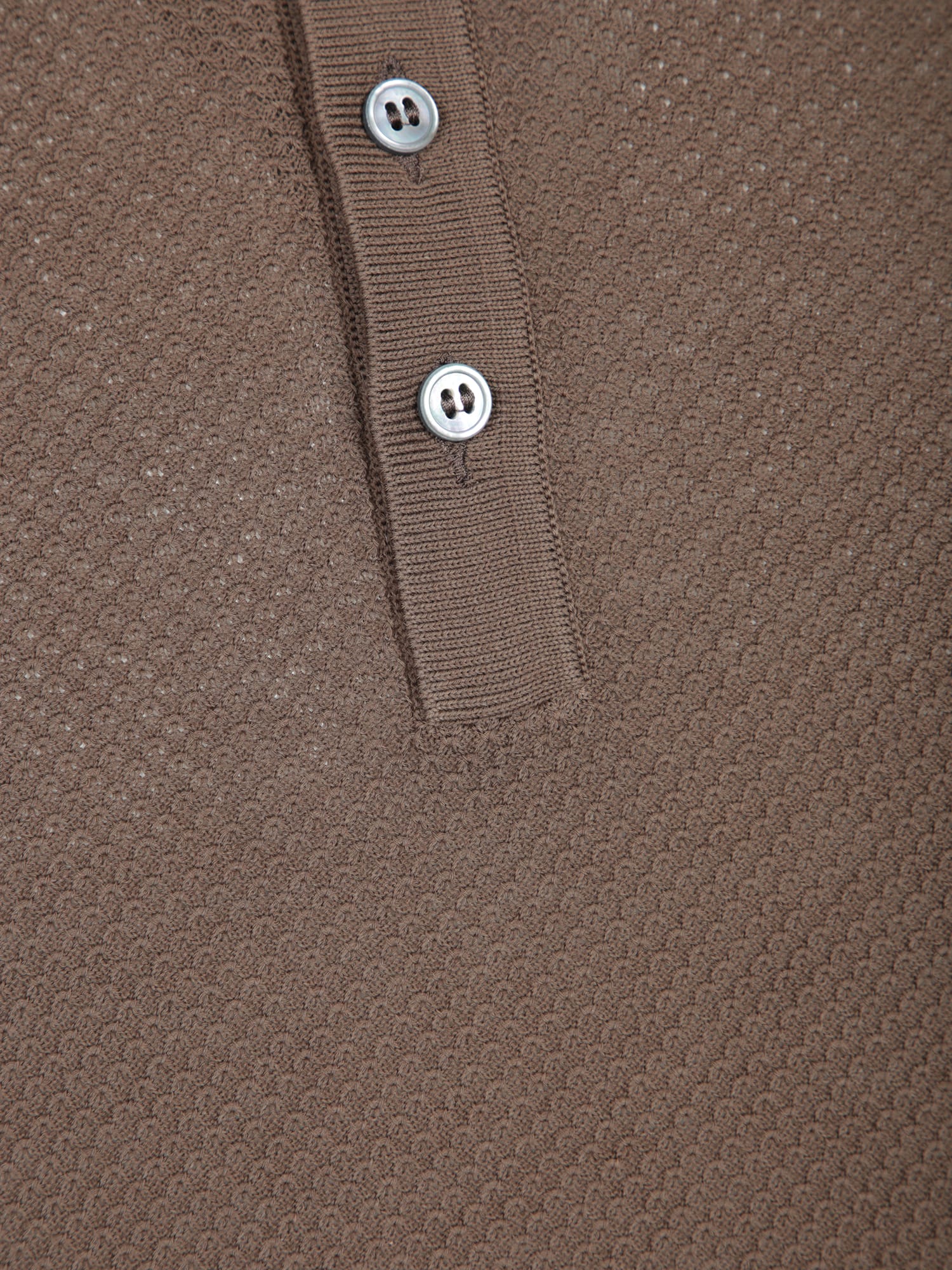 Shop Tagliatore Brown Cotton Polo Shirt