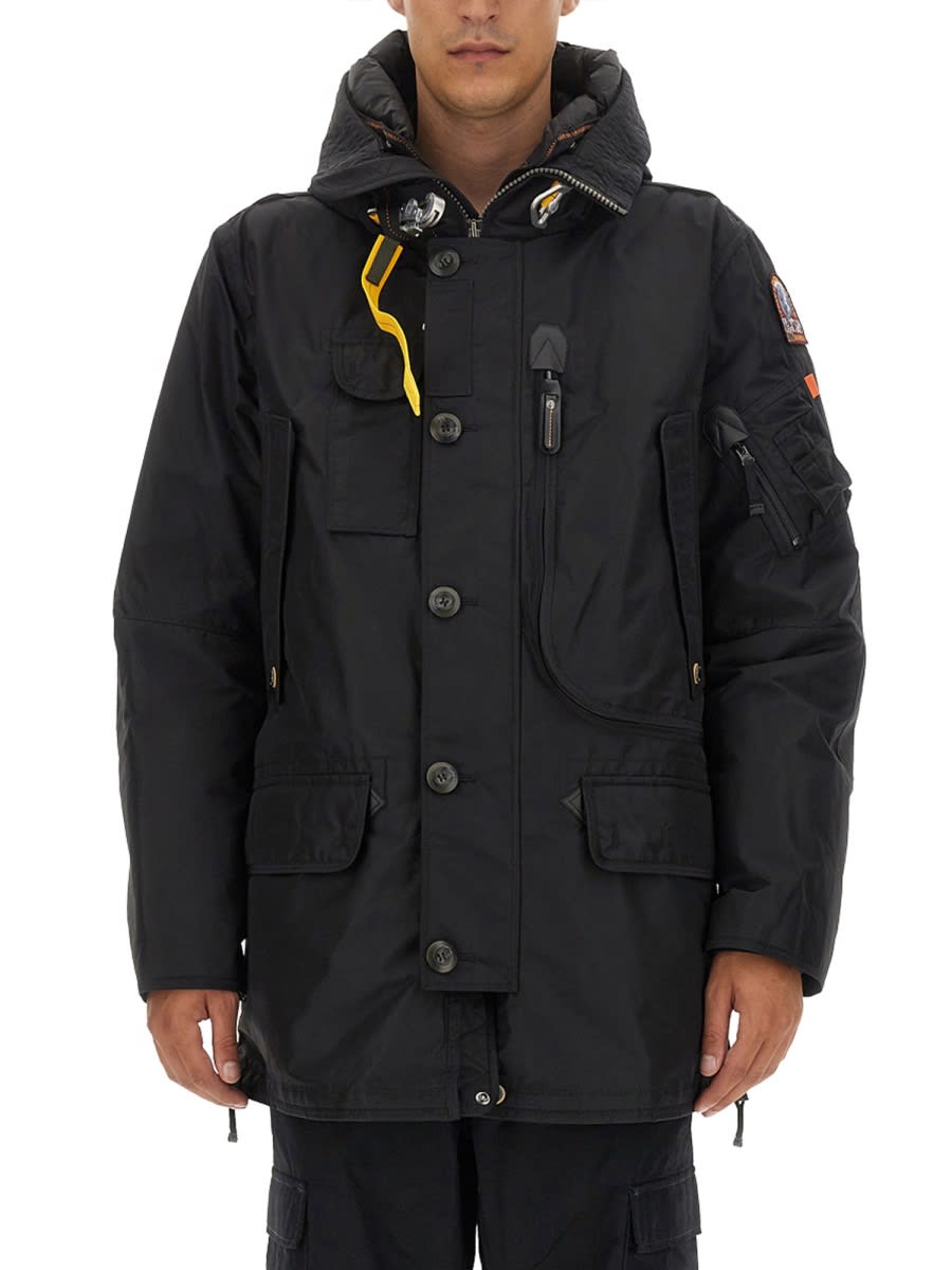 Shop Parajumpers Jacket Kodiak In Black