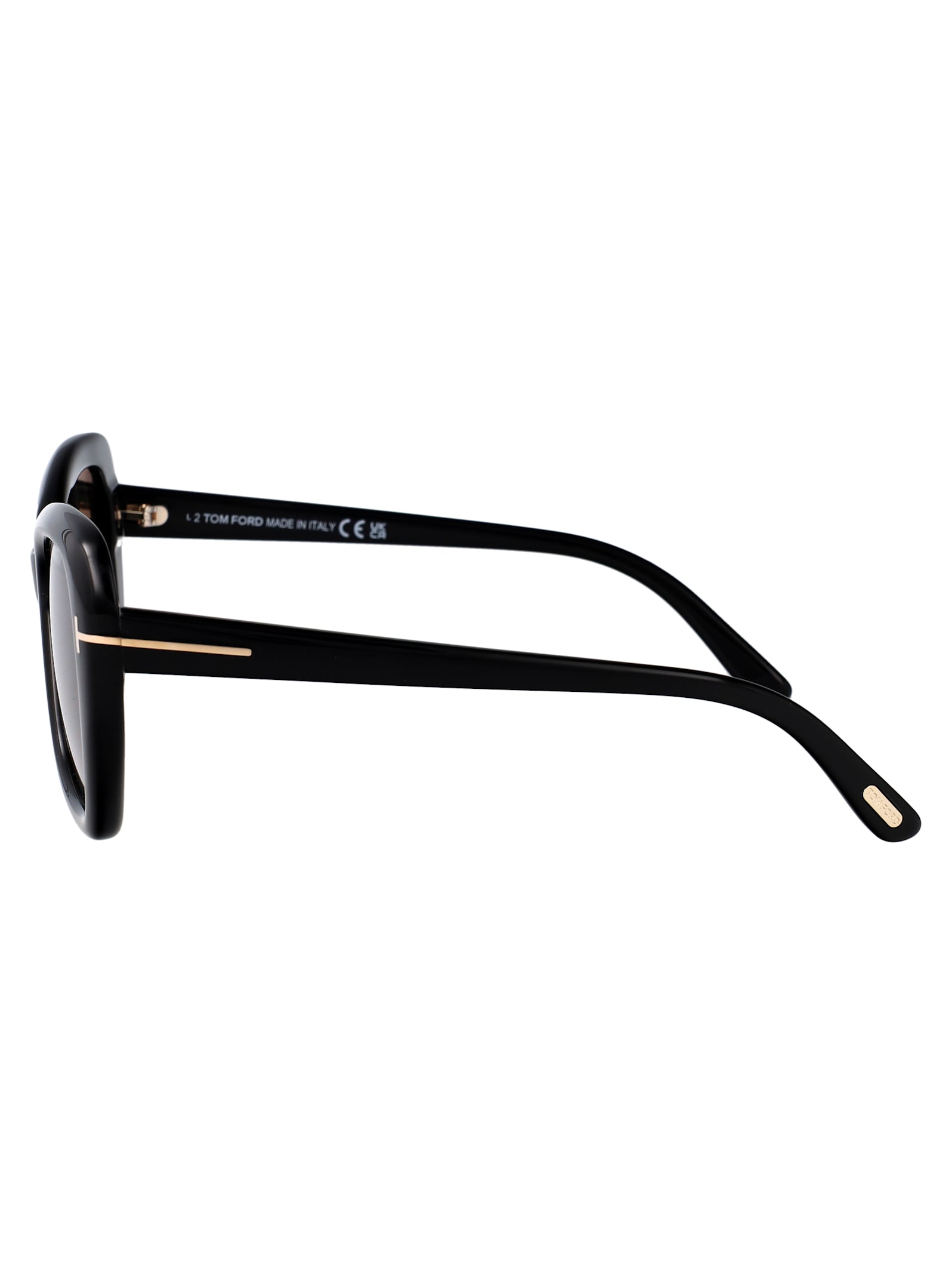 Tom Ford Sunglasses In 01b Nero Lucido / Fumo Grad