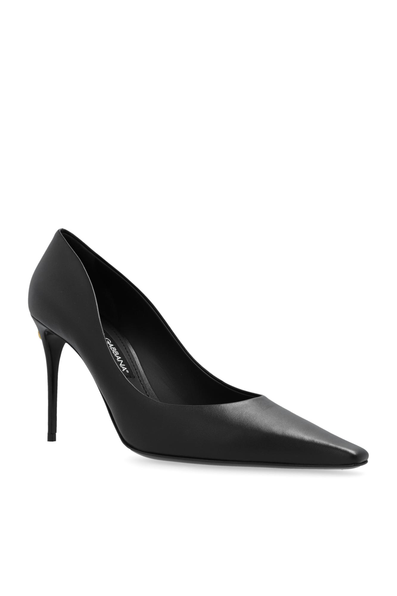 Shop Dolce & Gabbana Leather Heeled Shoes In Black