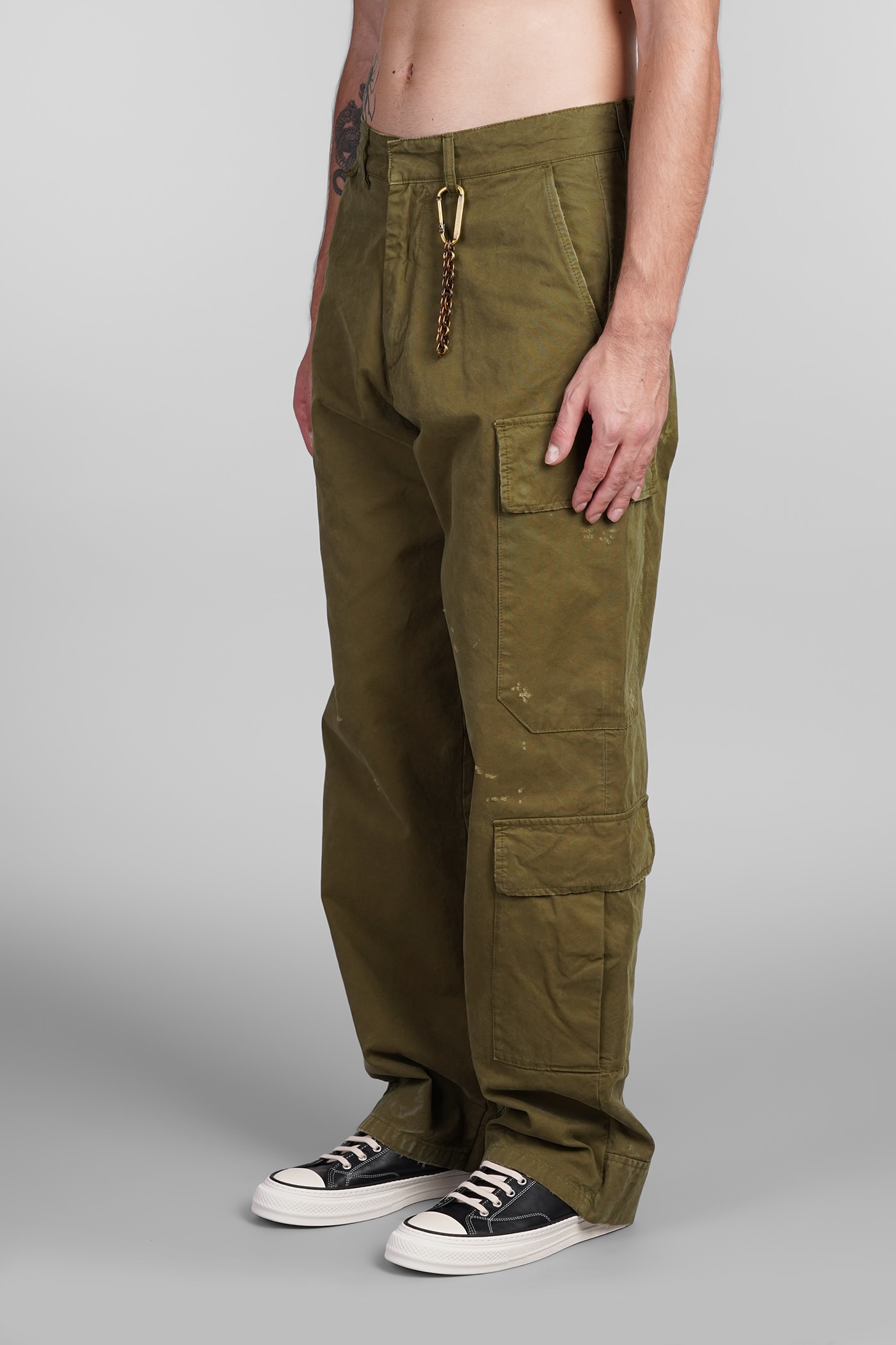 DARKPARK JEFFREY PANTS IN GREEN COTTON 