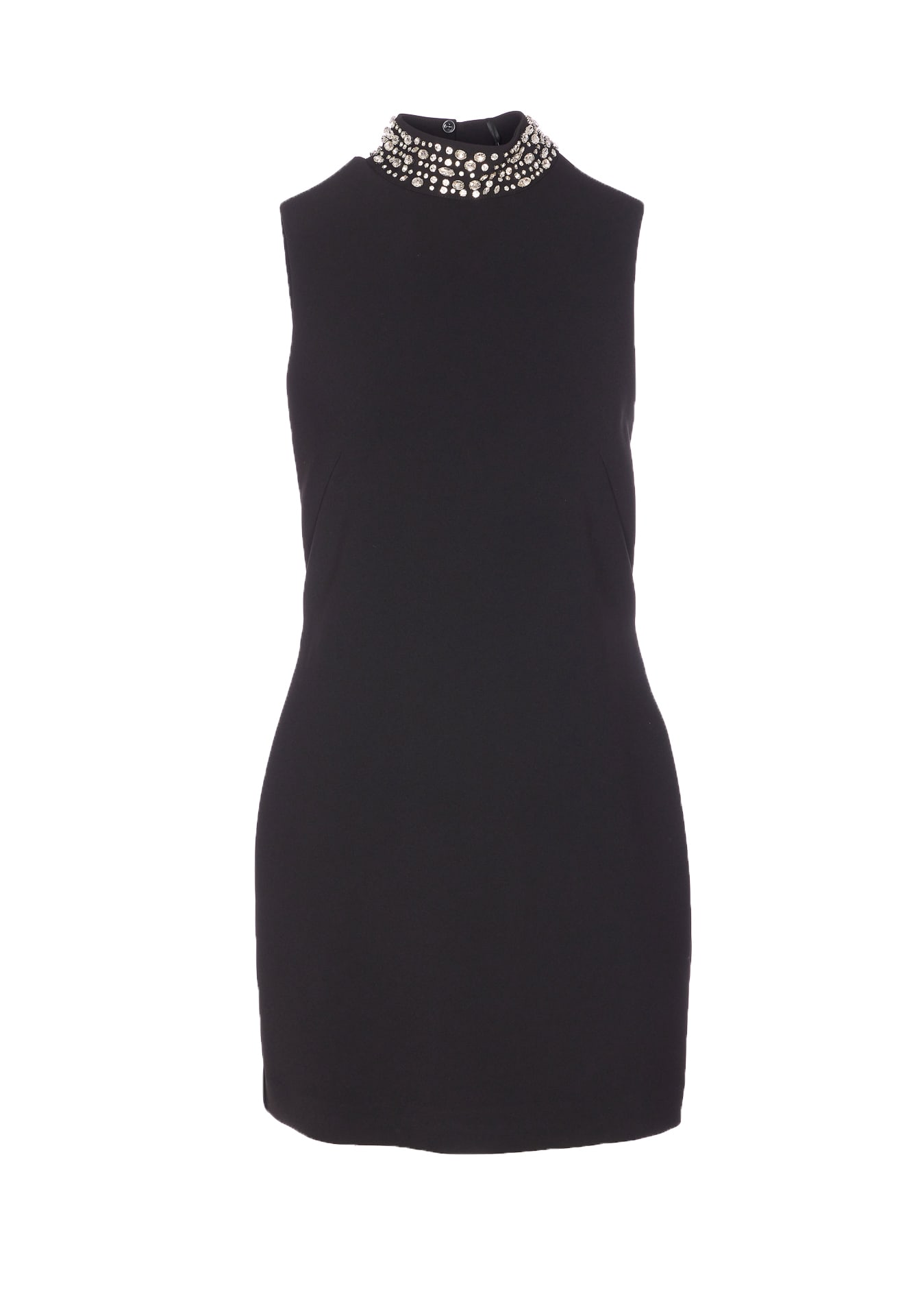 Liu •jo Crystal-embellished Mini Dress In Black