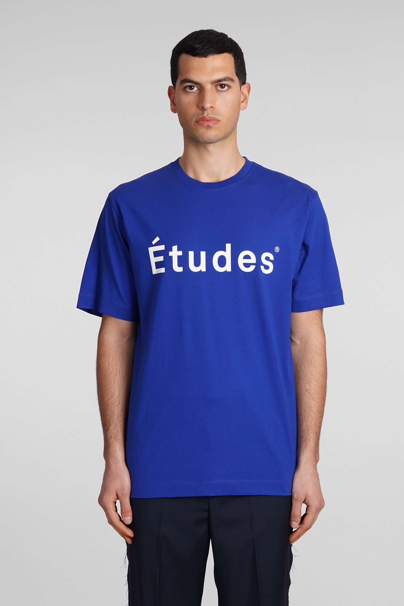 Shop Etudes Studio T-shirt In Blue Cotton