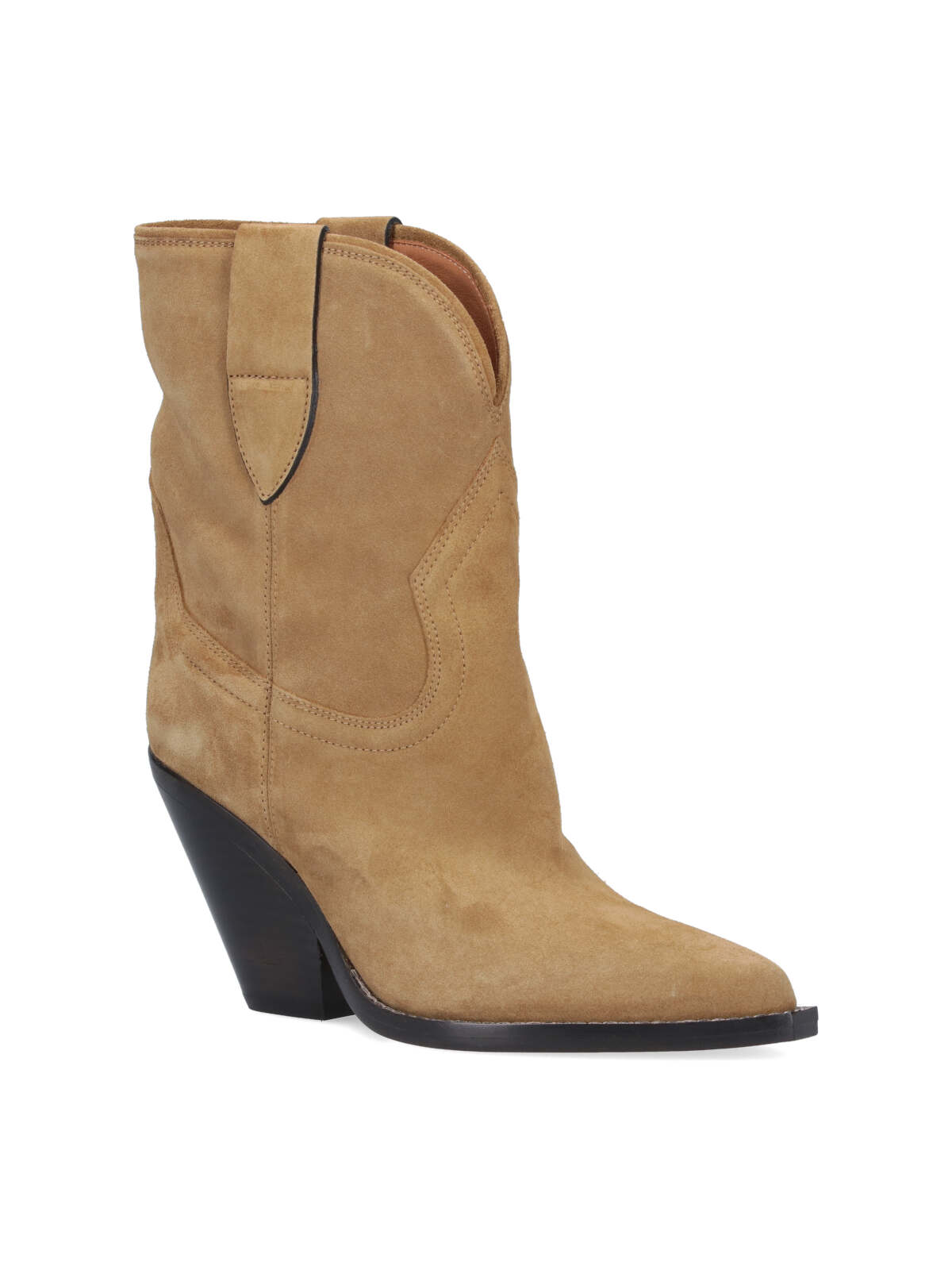 Isabel Marant Leyane Texan Ankle Boots In Taupe