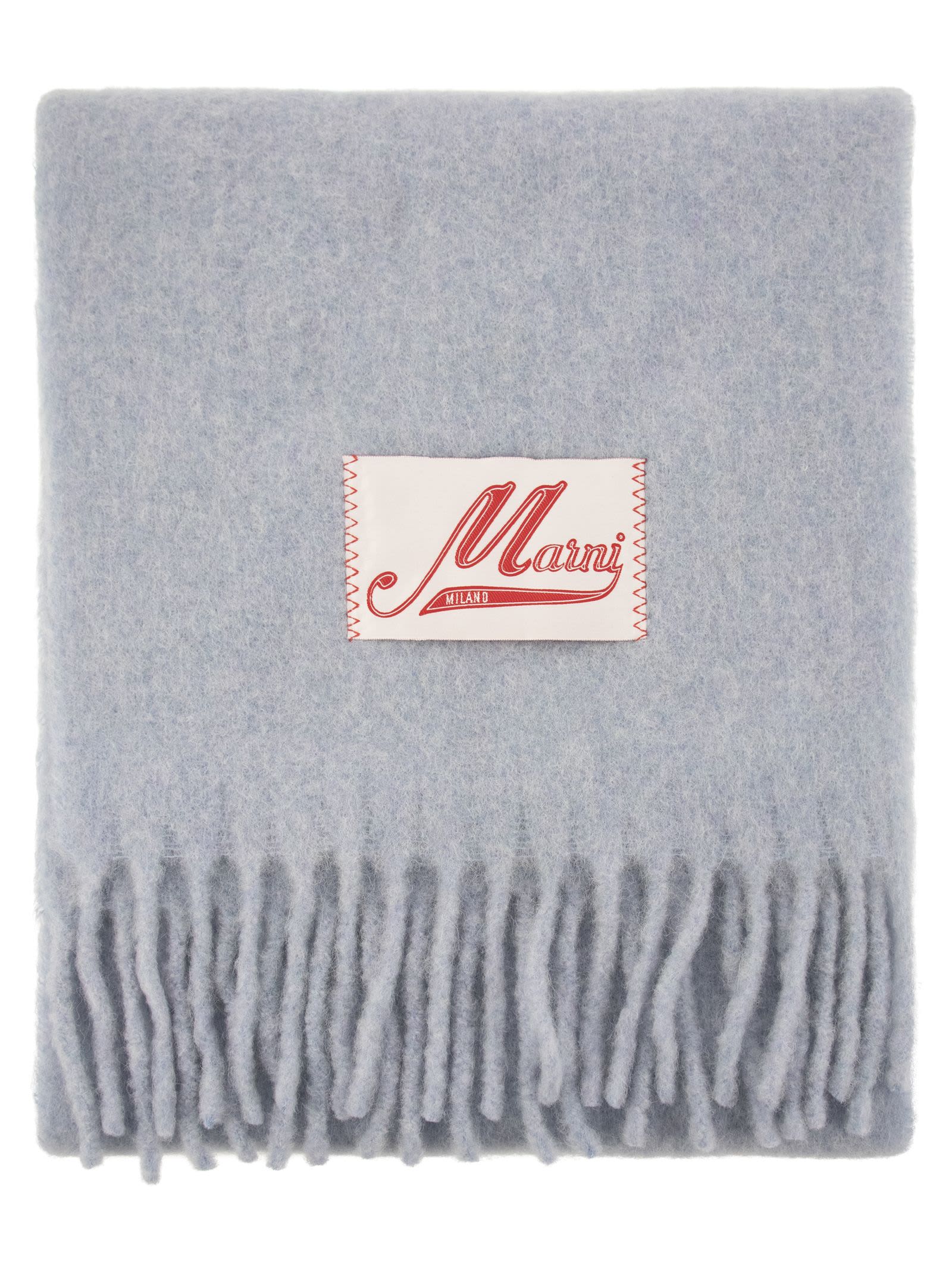 Marni Alpaca Iris Scarf In Light Blue