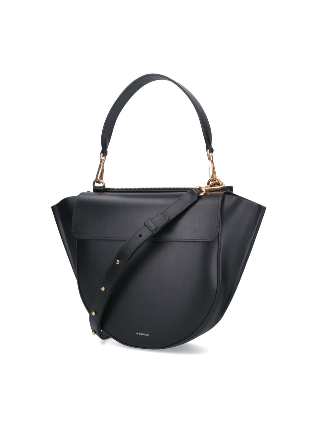 Shop Wandler Hortensia Medium Shoulder Bag In Black