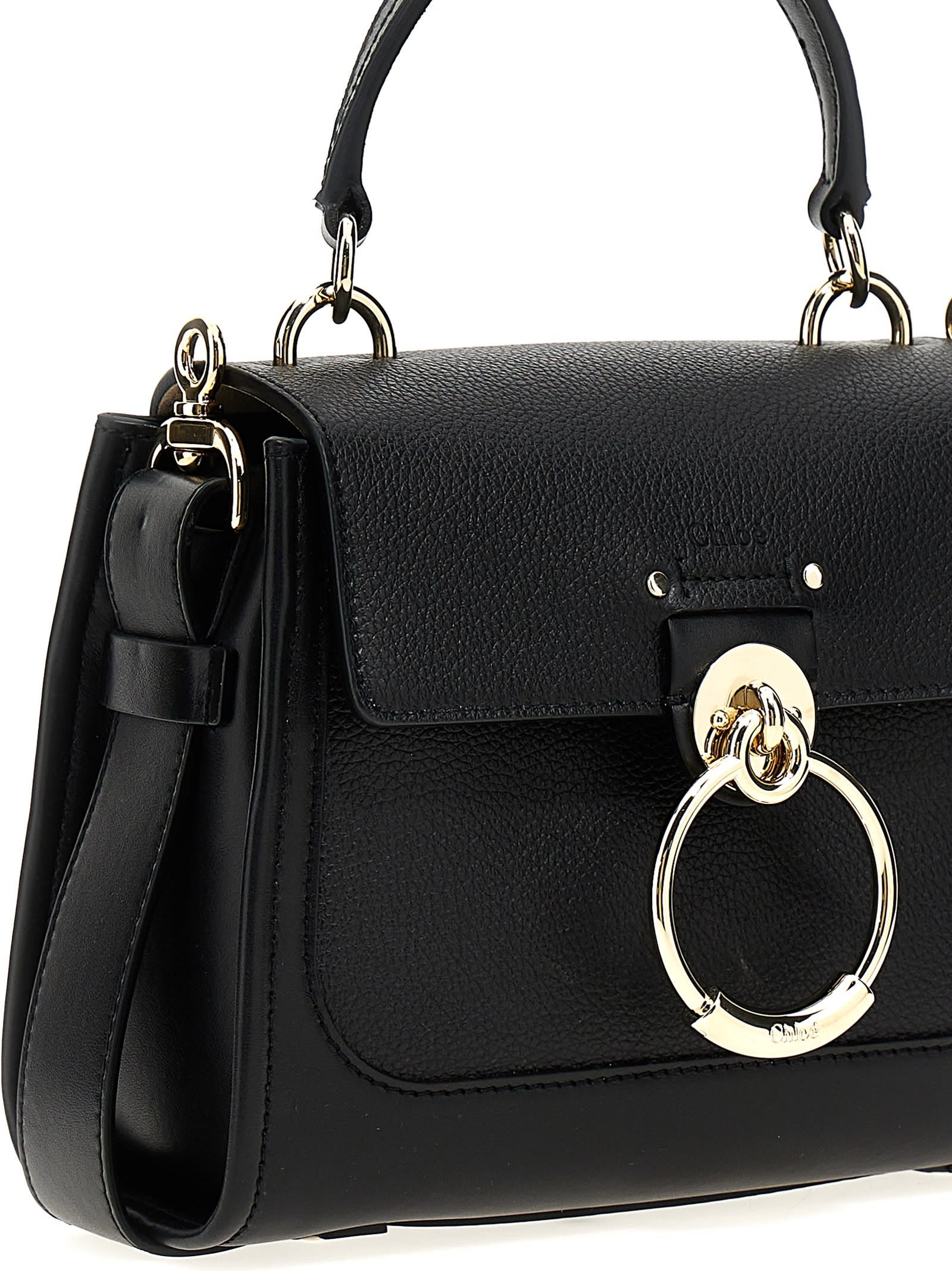 Shop Chloé Tess Mini Handbag In Black