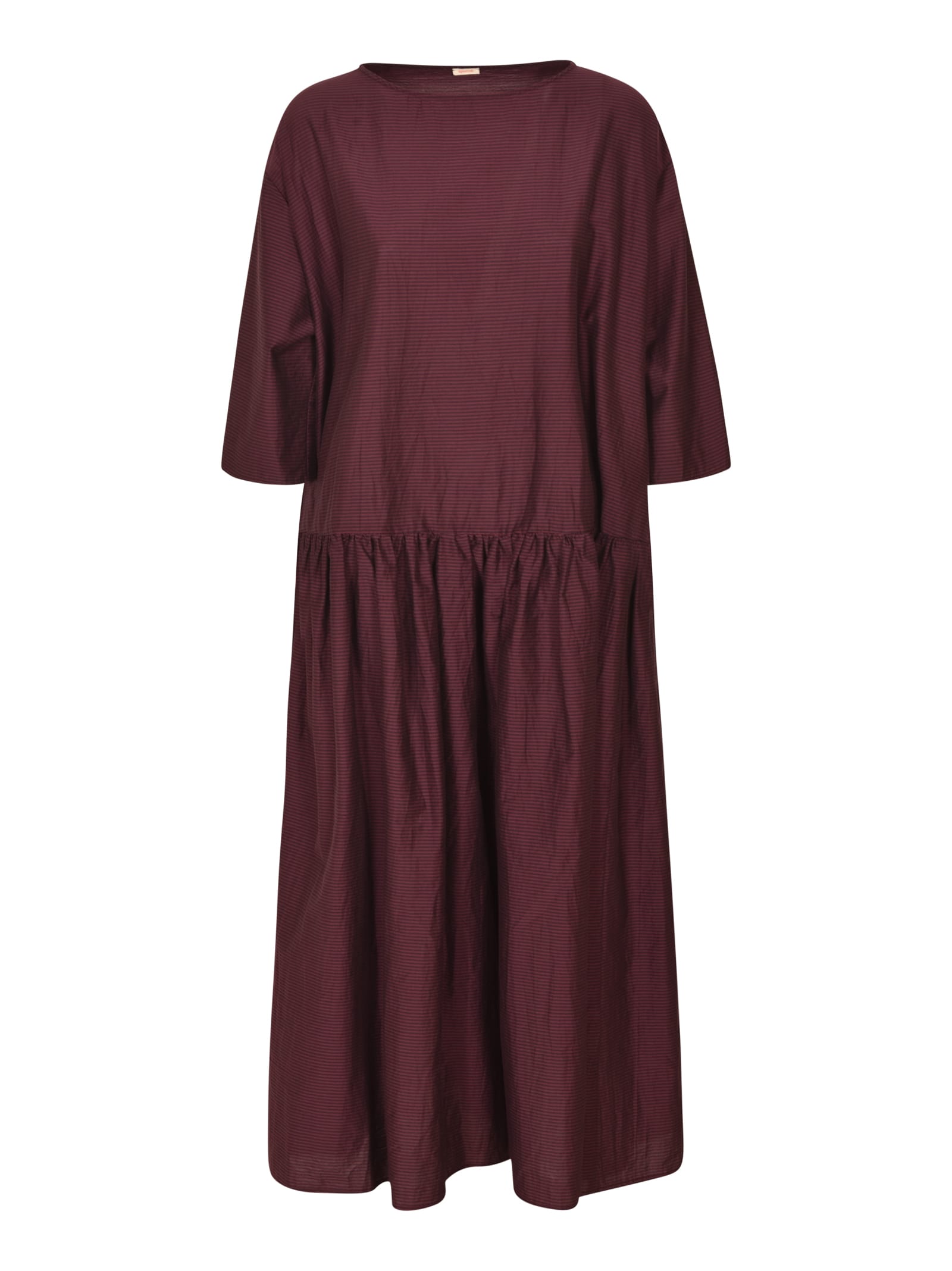 A Punto B Quarter-length Plain Dress In Melanzana Purple