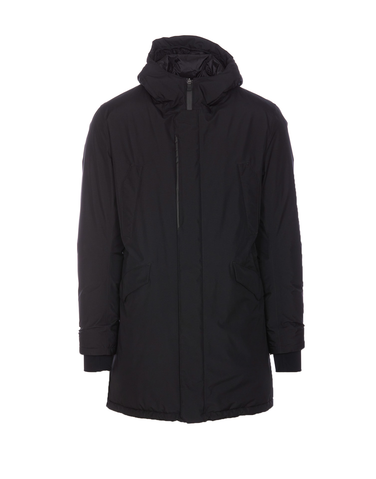 Shop Herno Fishtail Parka In Black