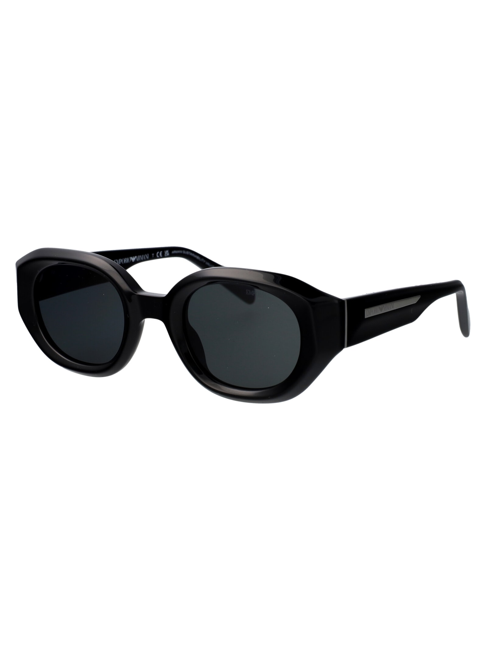 Shop Emporio Armani 0ea4230u Sunglasses In 501787 Shiny Black