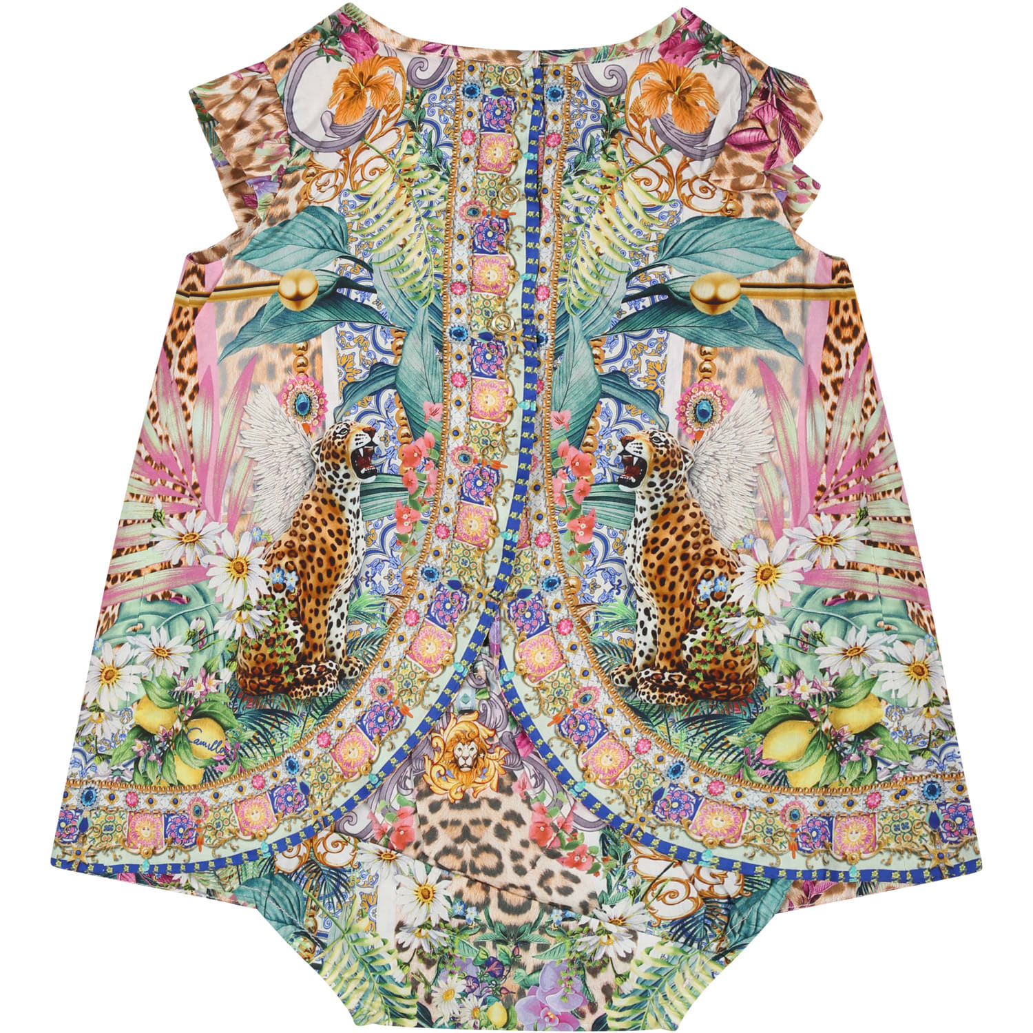 Shop Camilla Multicolor Dress For Baby Girl With Floral Print