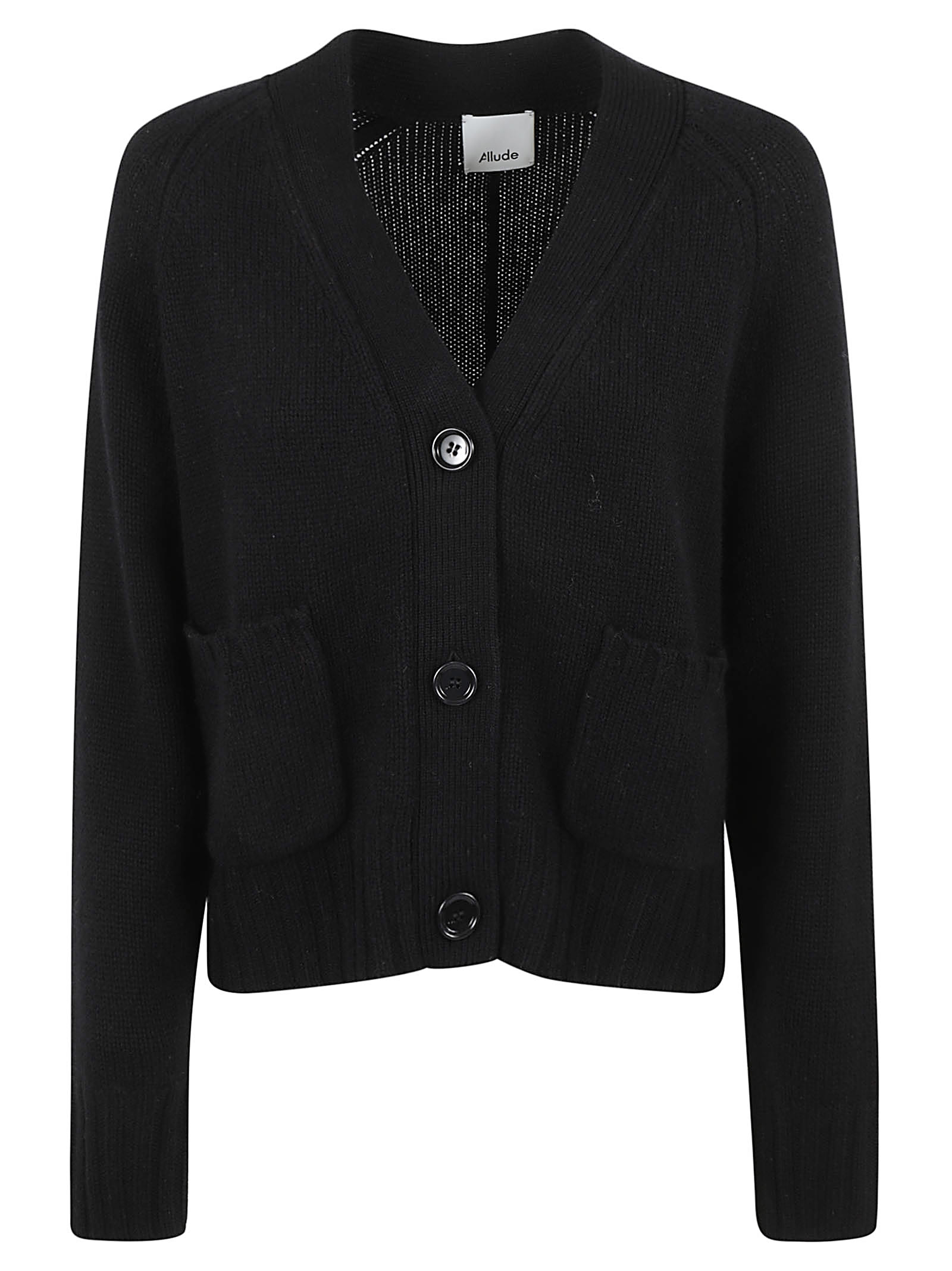 Shop Allude V-neck Cardigan In Black