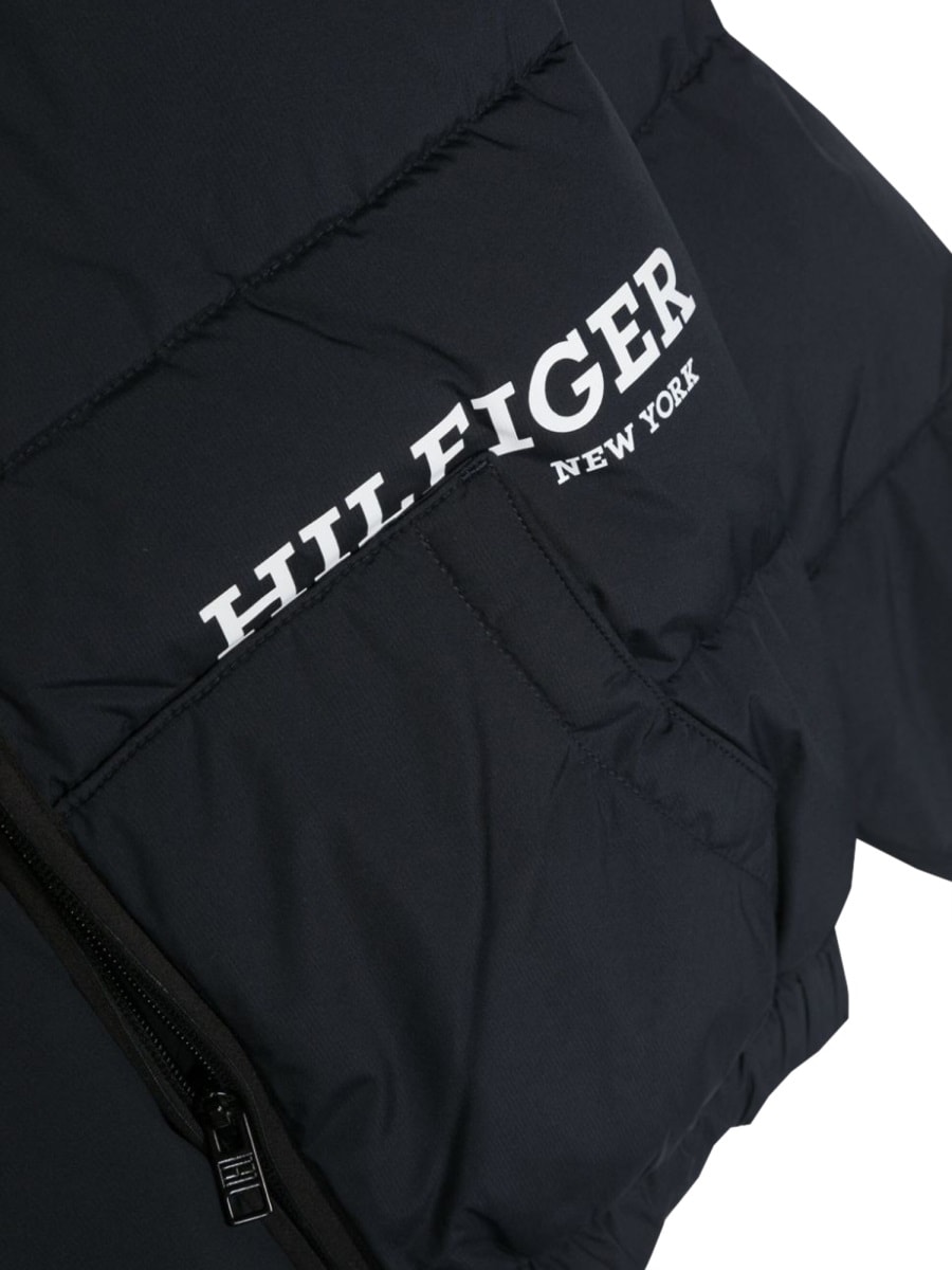Tommy Hilfiger Logo Padded Jacket In Blue