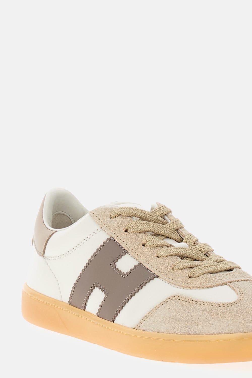 Hogan Cool White Leather Sneakers In Multi