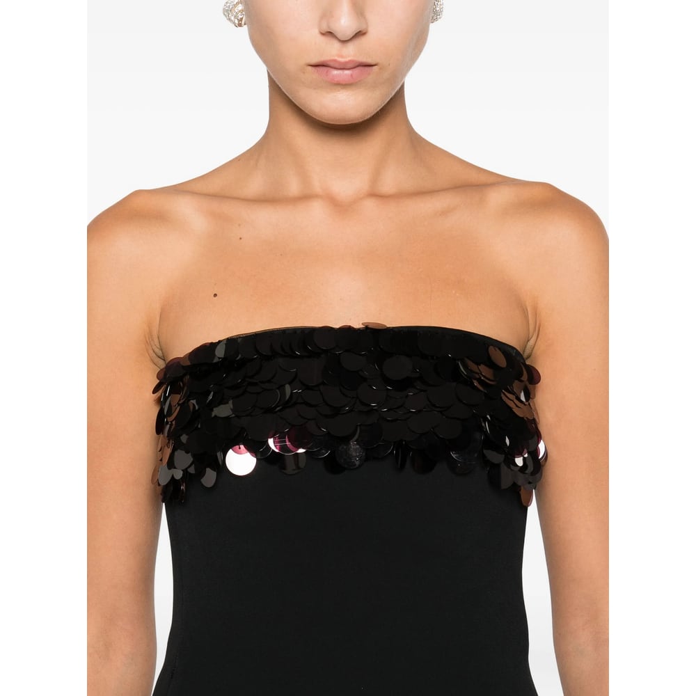 David Koma Sequin-embellished Strapless Dress In Multi