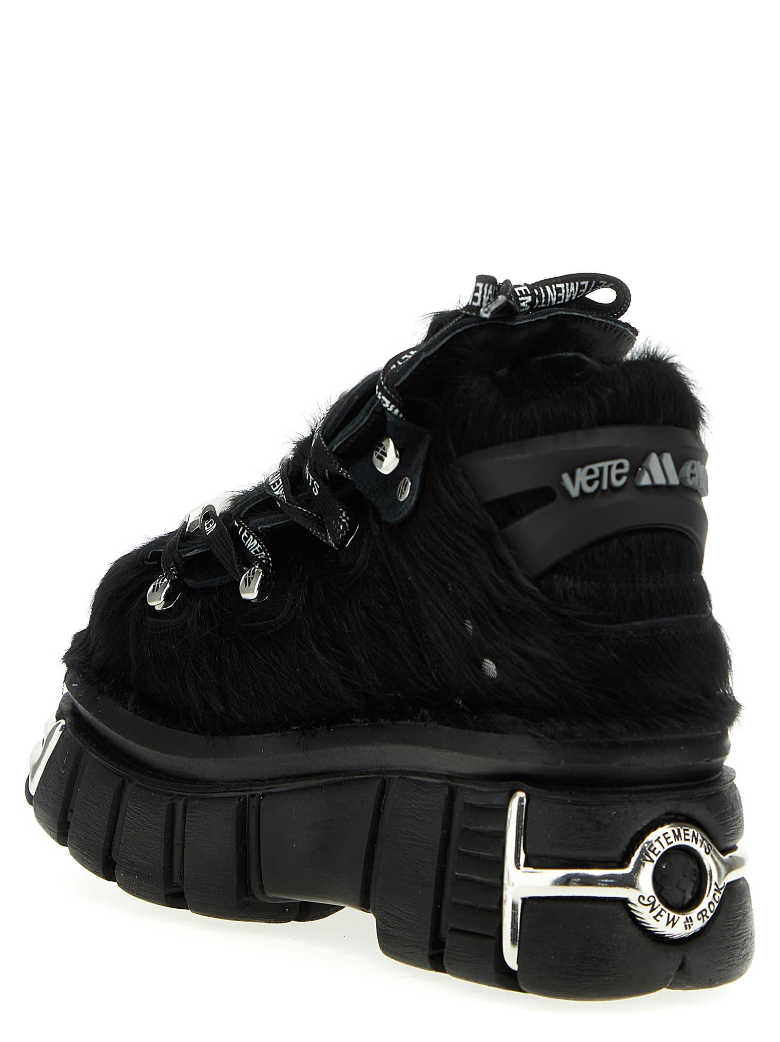 Shop Vetements Platform  X New Rock Sneakers In Black