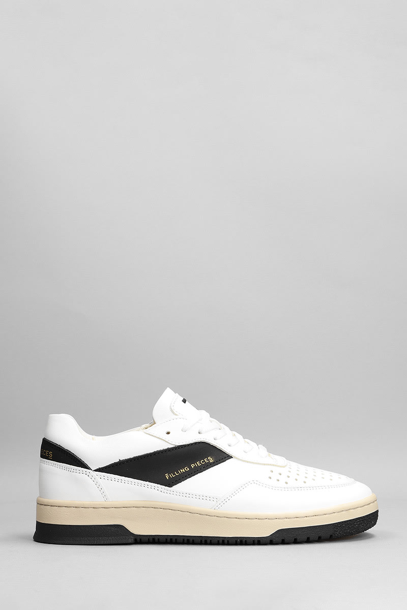 Shop Filling Pieces Ace Spin Sneakers In White Leather In Multiple Colors