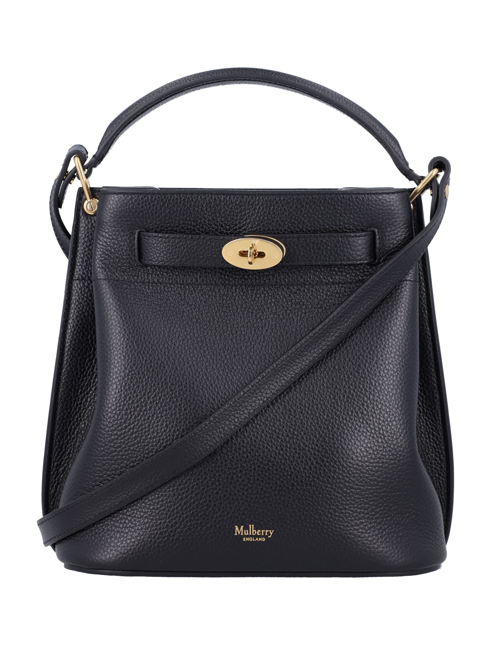 Shop Mulberry Islington Bucket Bag In Black