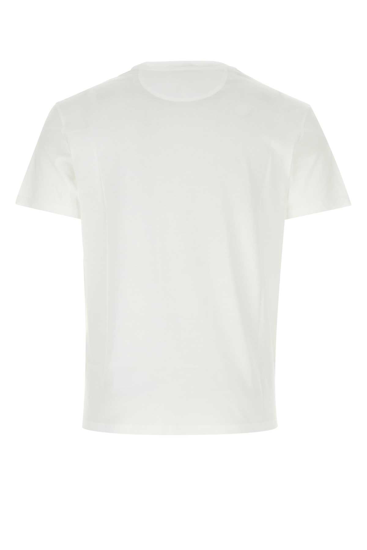 Shop Valentino White Cotton T-shirt In Bianco