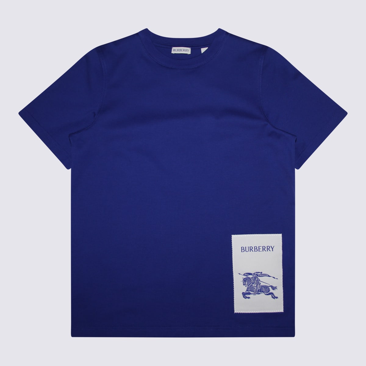Burberry Kids' Blue Cotton T-shirt In Knight