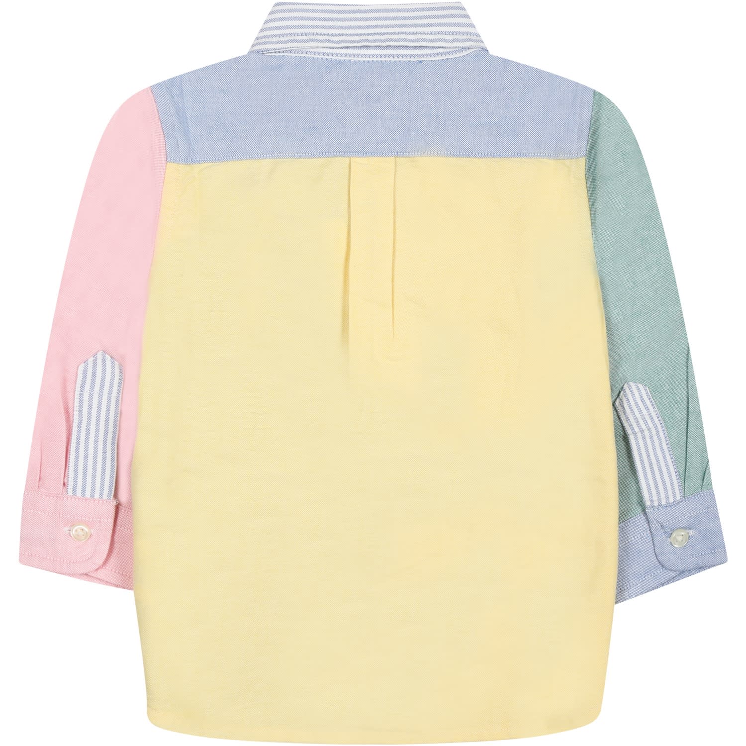 Shop Ralph Lauren Multicolored Shirt For Babies With Logo