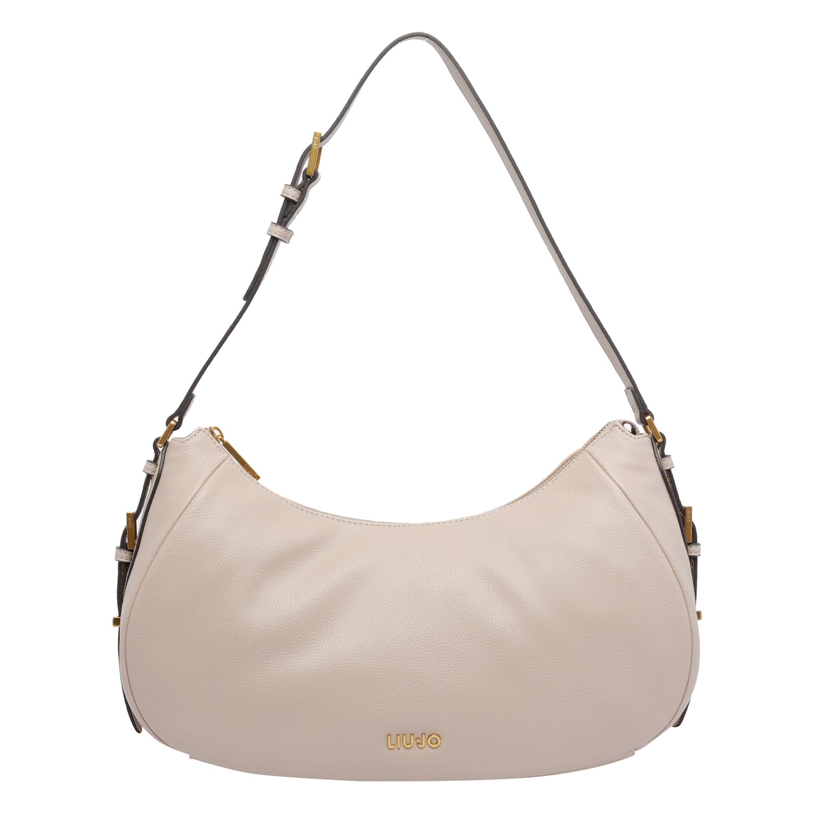 Liu •jo Zip-fastening Curved Shoulder Bag In Nude