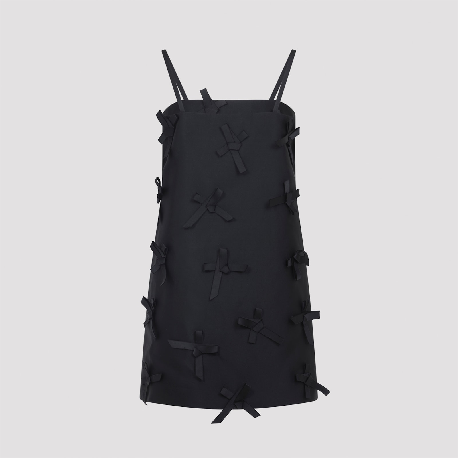 Jil Sander A-line Mini Dress Featuring Spaghetti Straps In Black