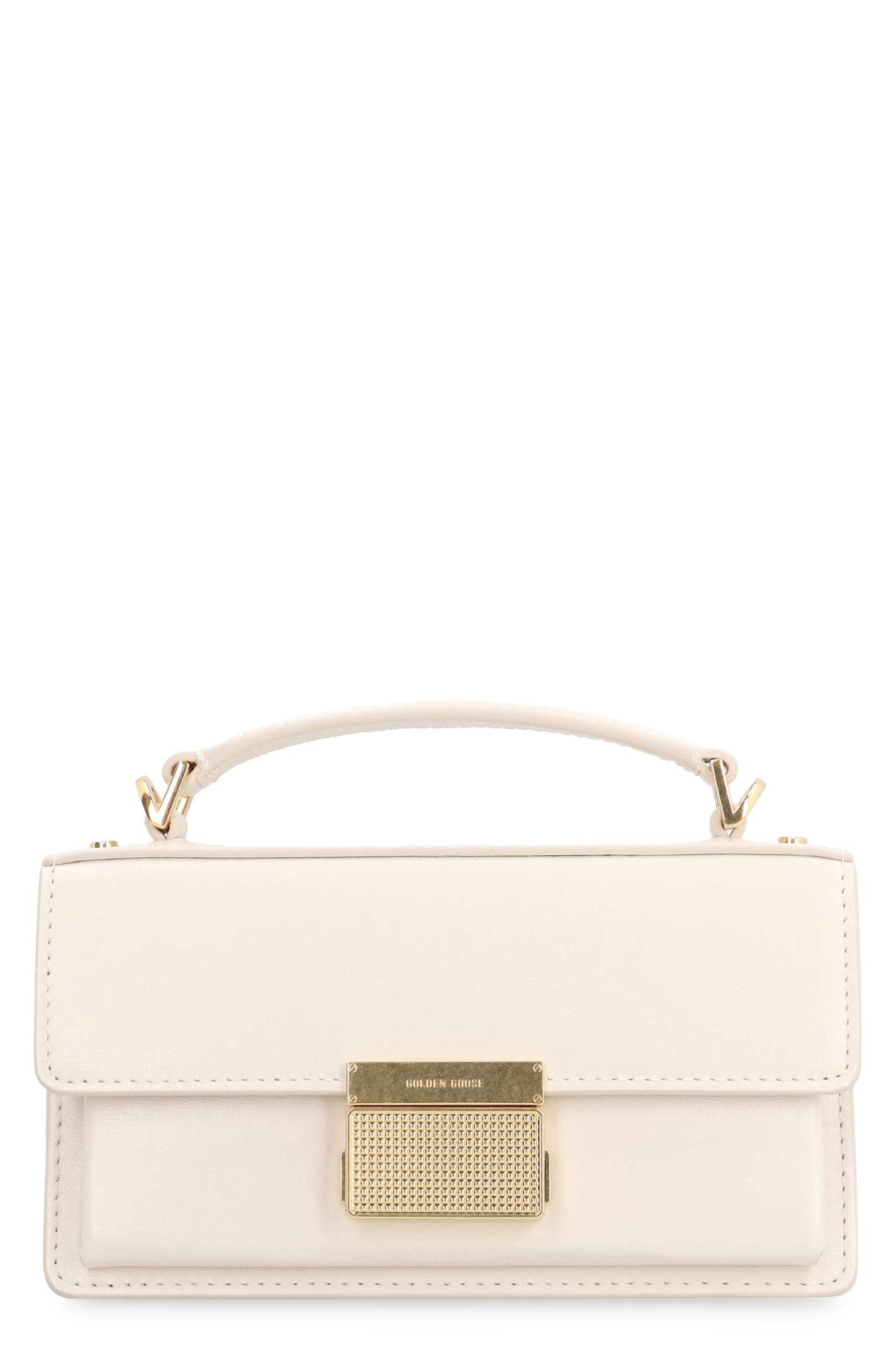 Shop Golden Goose Venezia Leather Mini Crossbody Bag In White