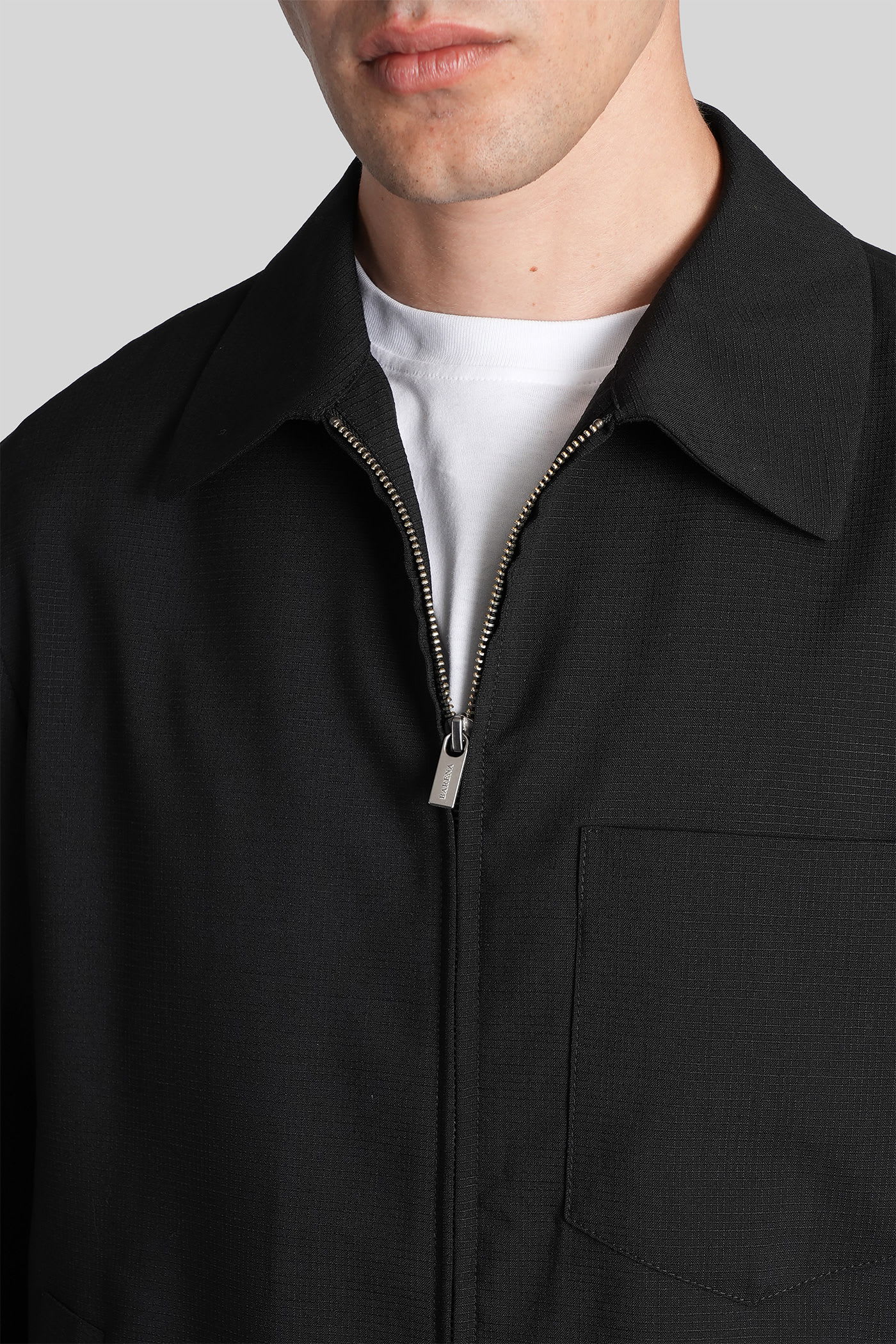 Barena Venezia Zaleto Casual Jacket In Black Wool In Black