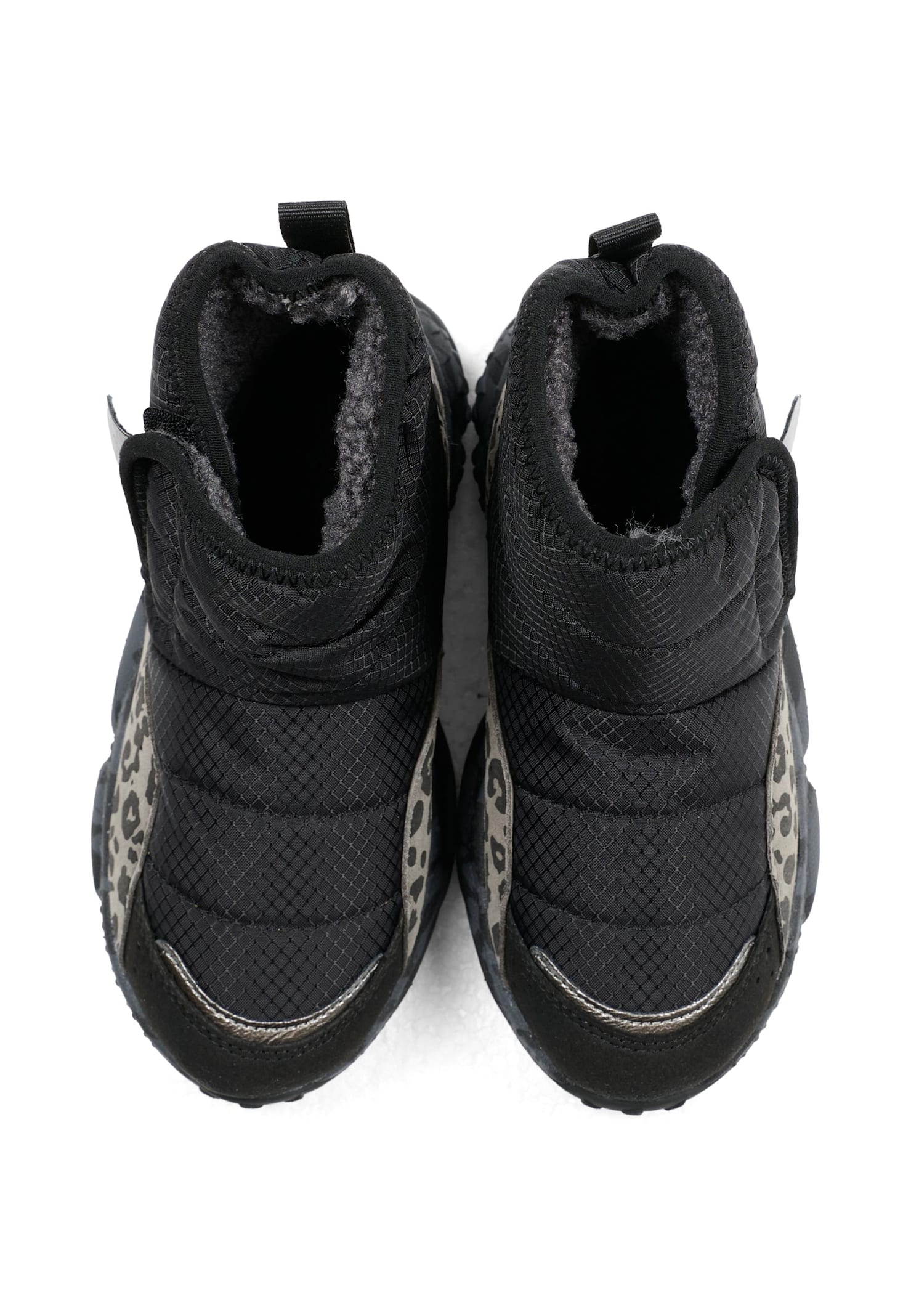 Flower Mountain Black Ankle Boots For Kids In Black