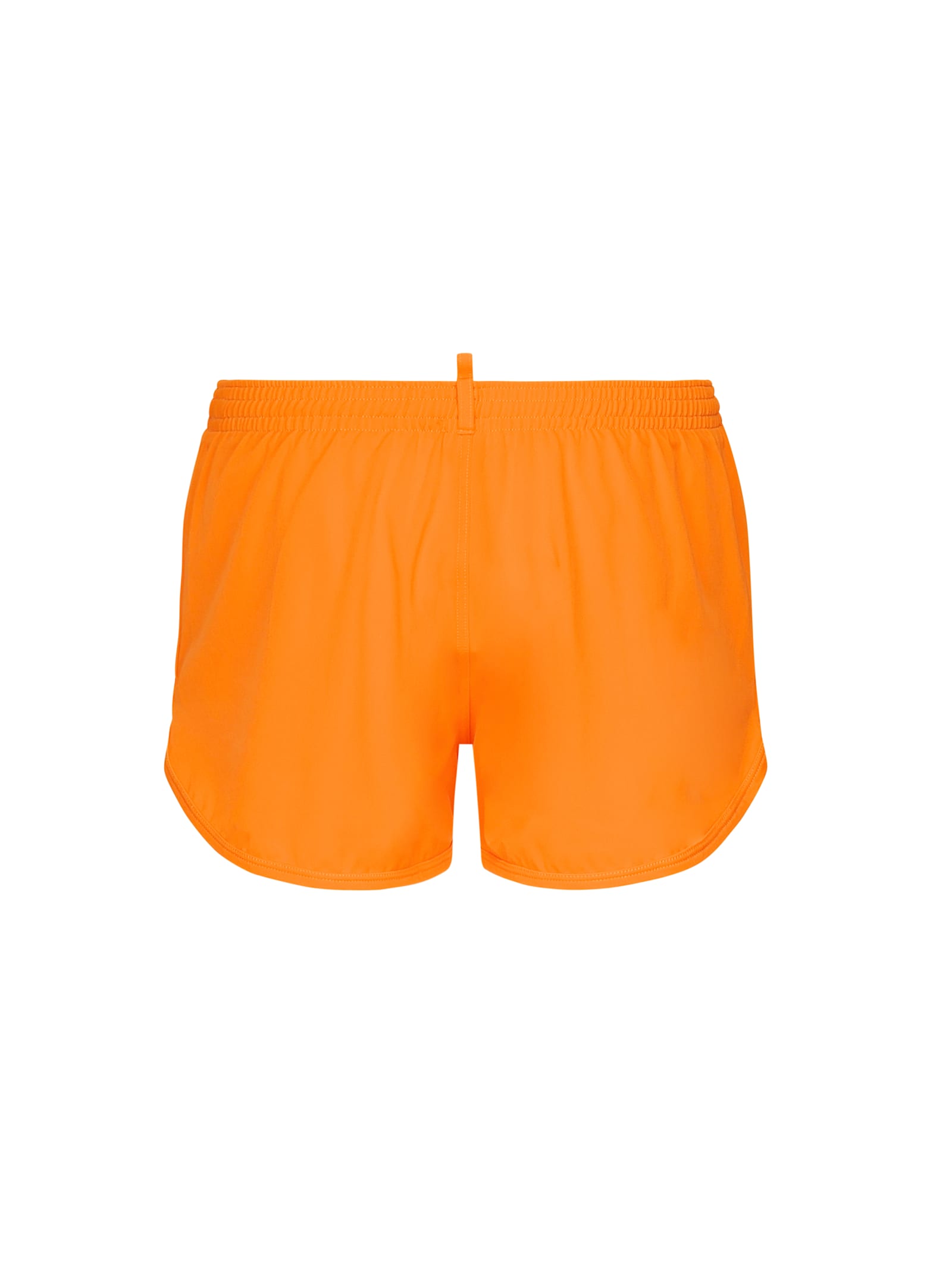 Dsquared2 Logo Printed Drawstring Swim Shorts In Orange