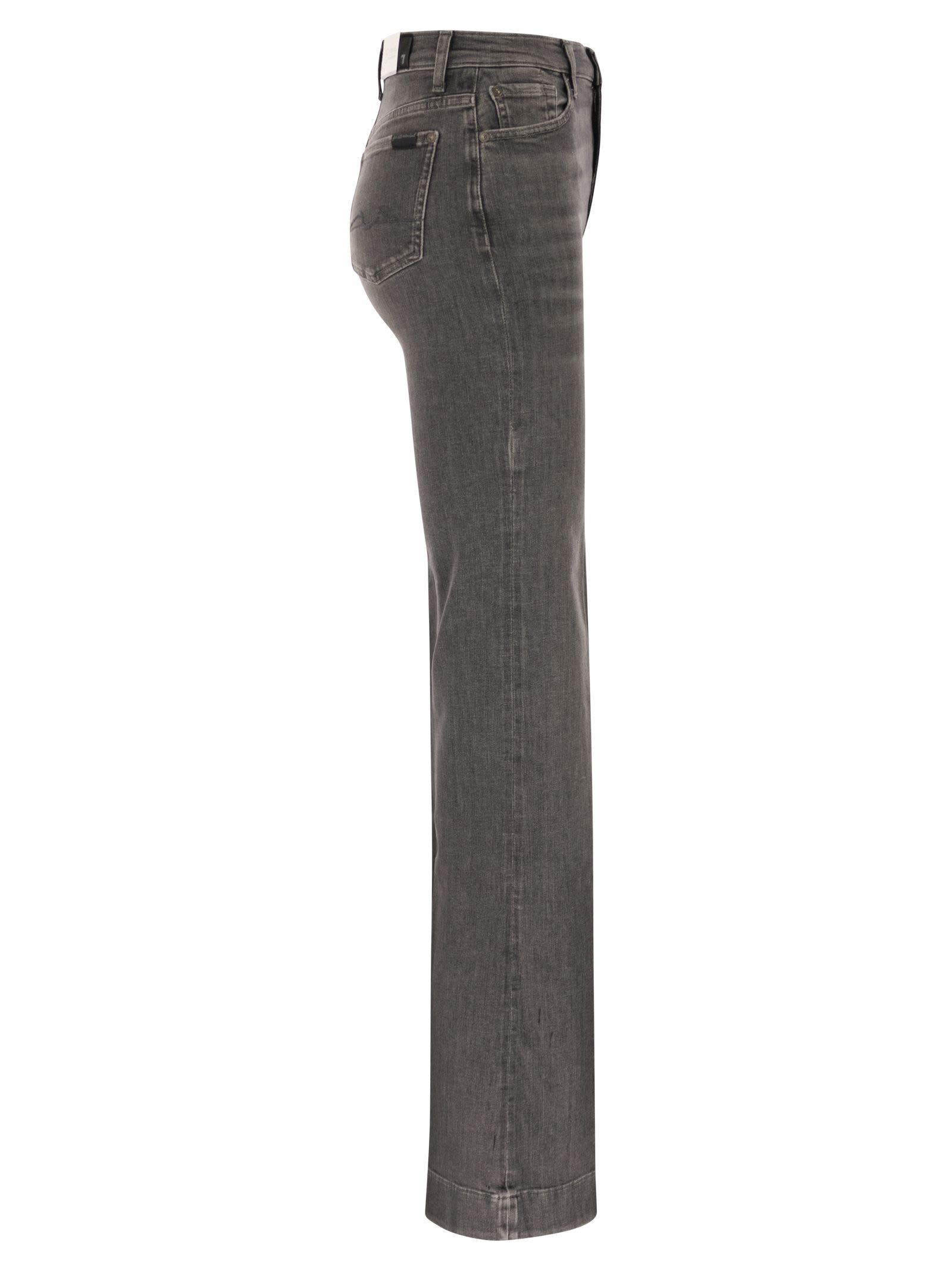 7 For All Mankind Modern Dojo - Jeans Flair Fit In Gray