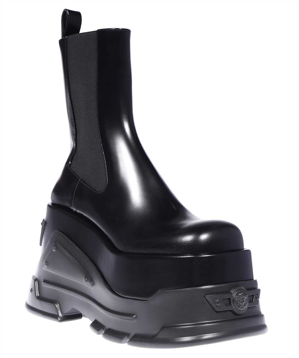 Shop Versace Platform Boots In Black