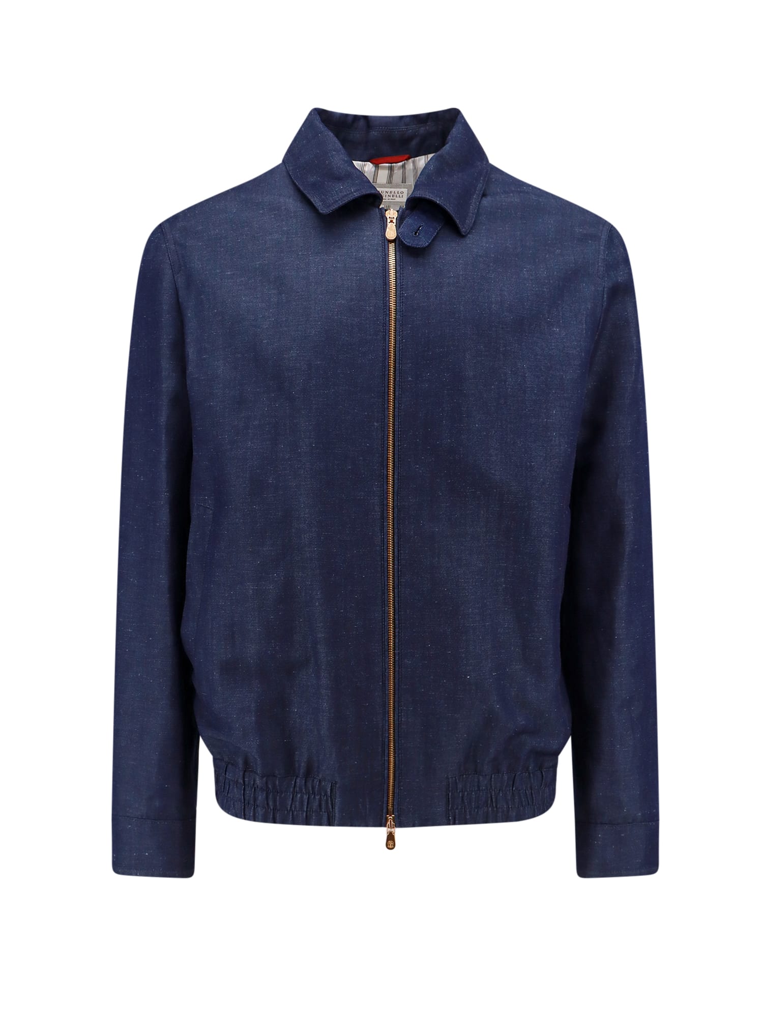 Shop Brunello Cucinelli Jacket In Denim (blue)