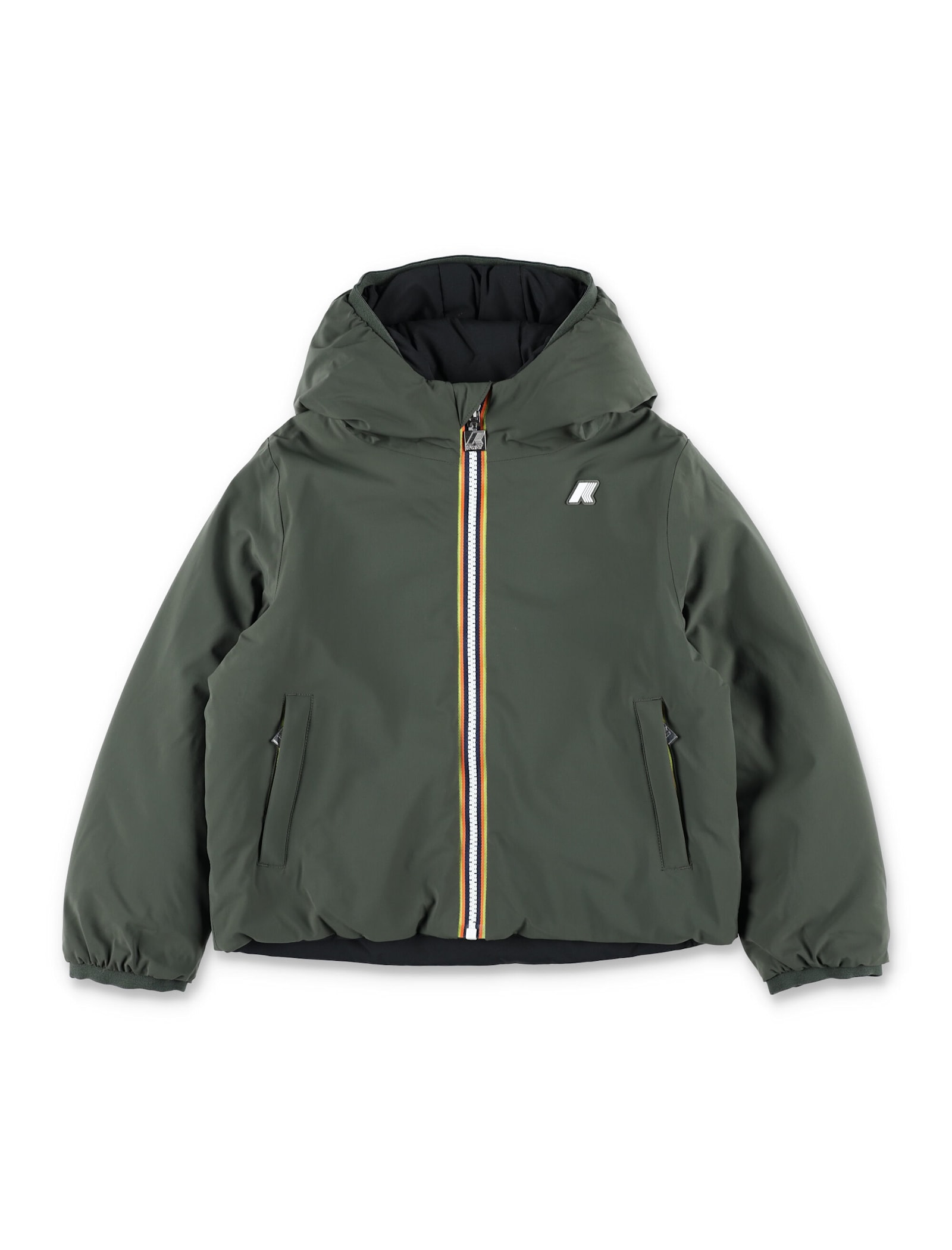 K-way Jack St Warm Reversible Jacket For Kids In Green
