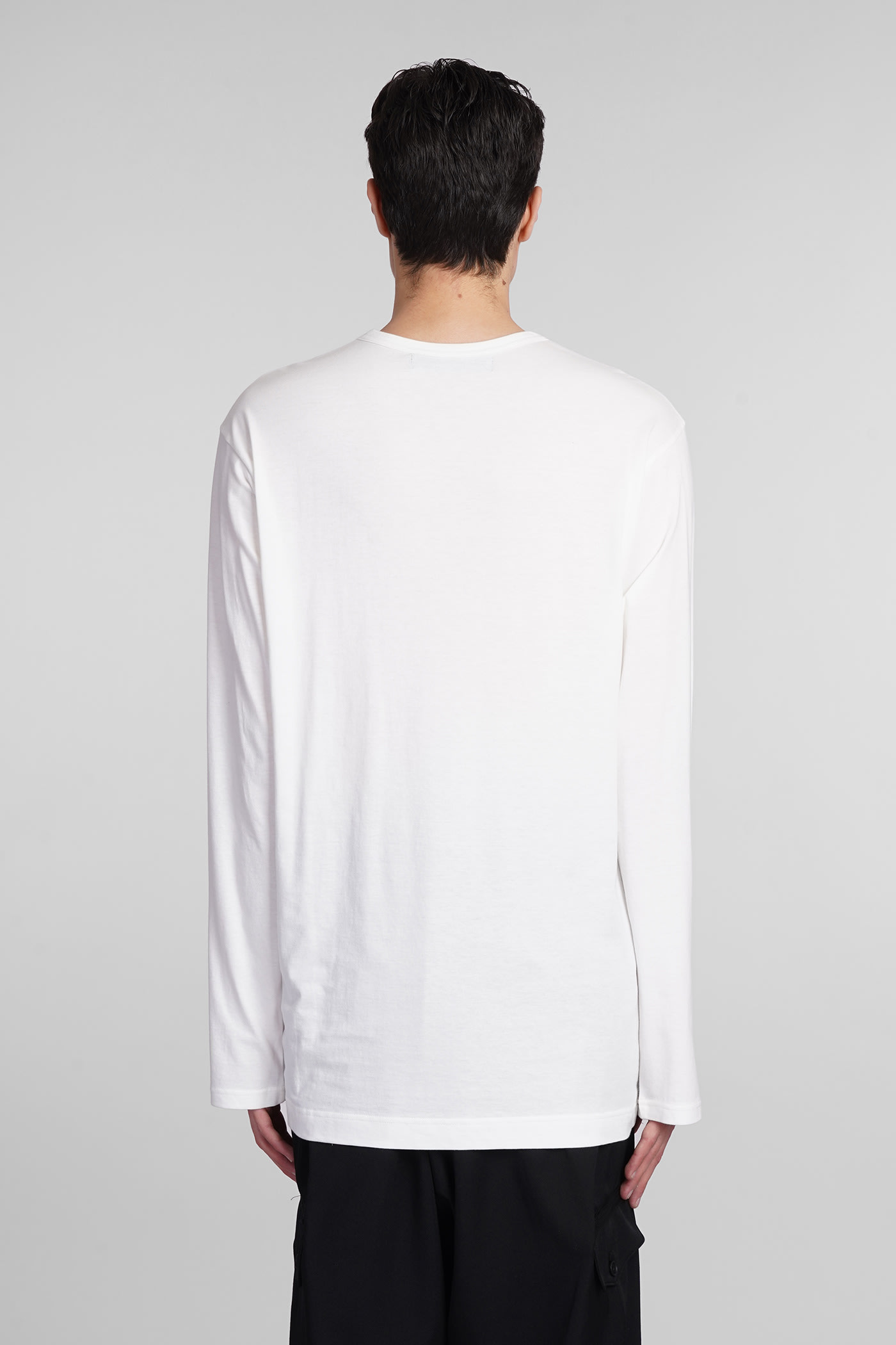 Shop Yohji Yamamoto T-shirt In White Cotton
