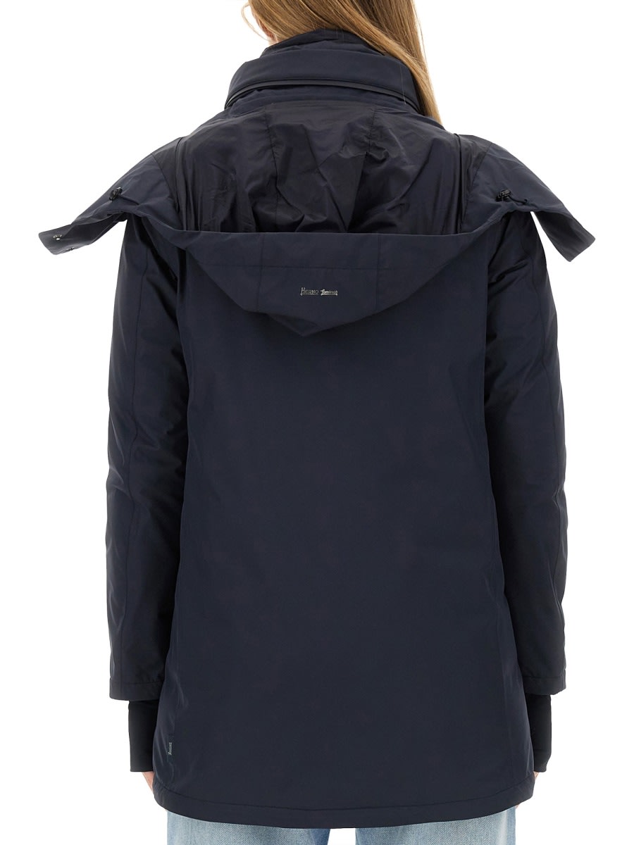 Shop Herno Goretex Jacket In Blue