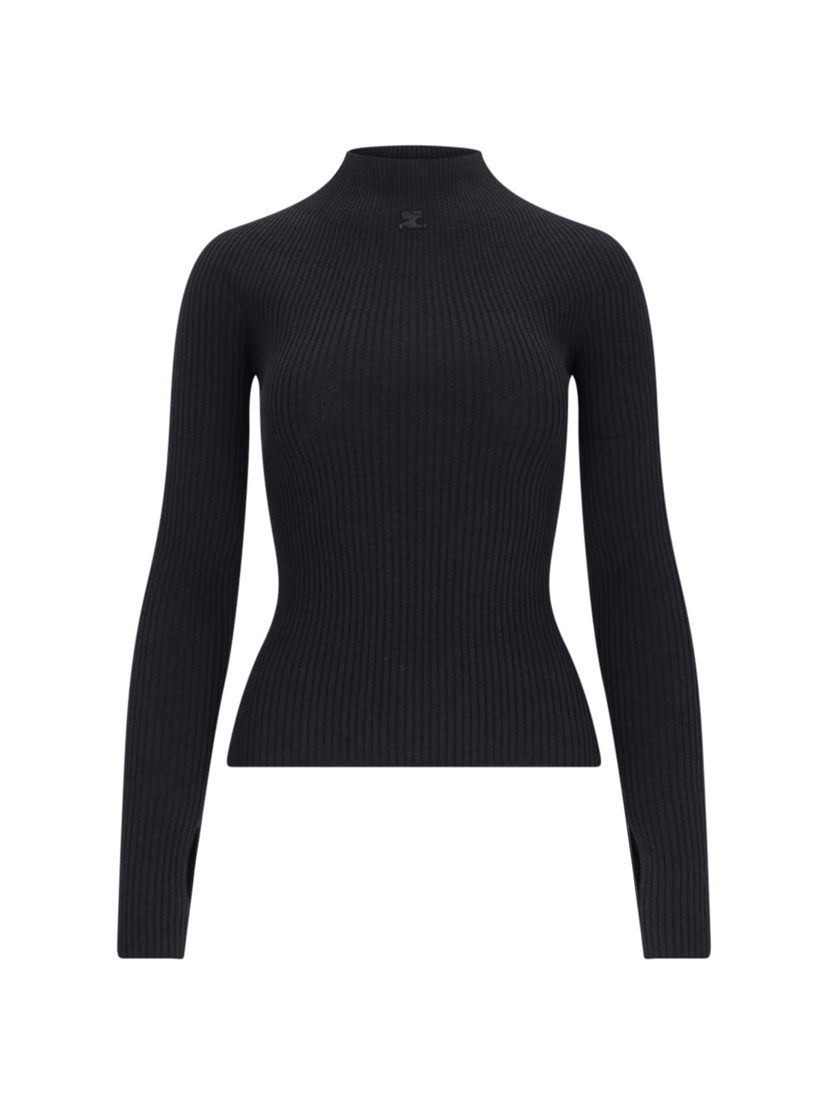 Shop Courrèges Turtle-neck Sweater In Black