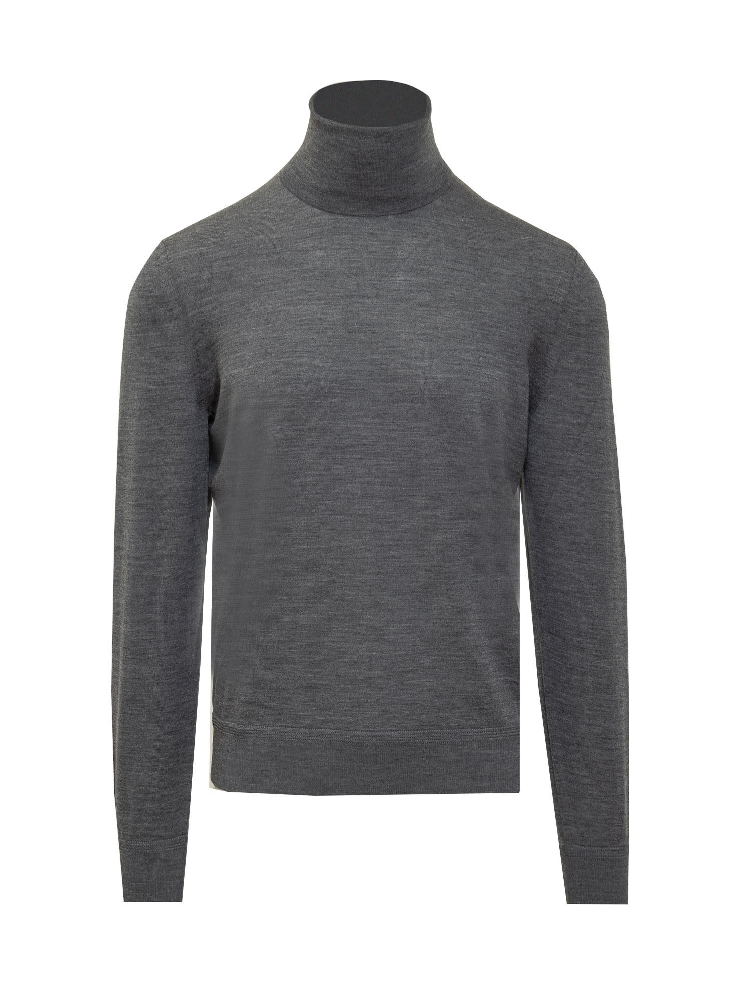 Shop Tom Ford Merino Wool Pullover In Light Charcoal