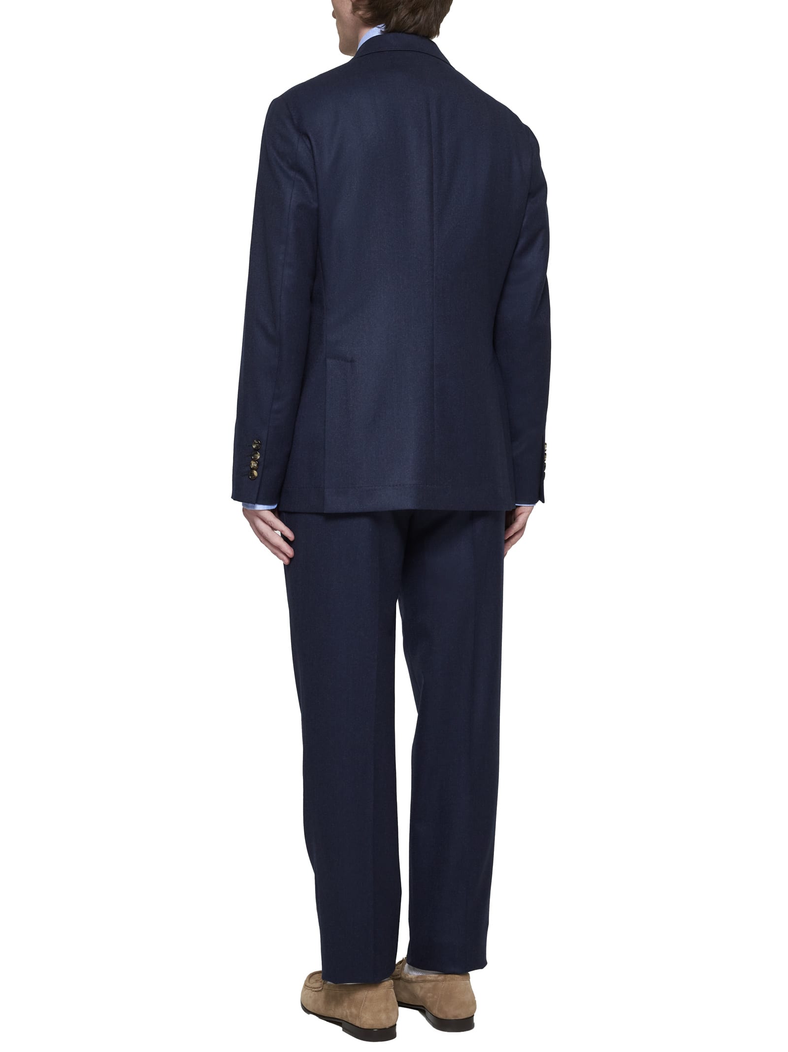 Shop Brunello Cucinelli Suit In Blu Marina