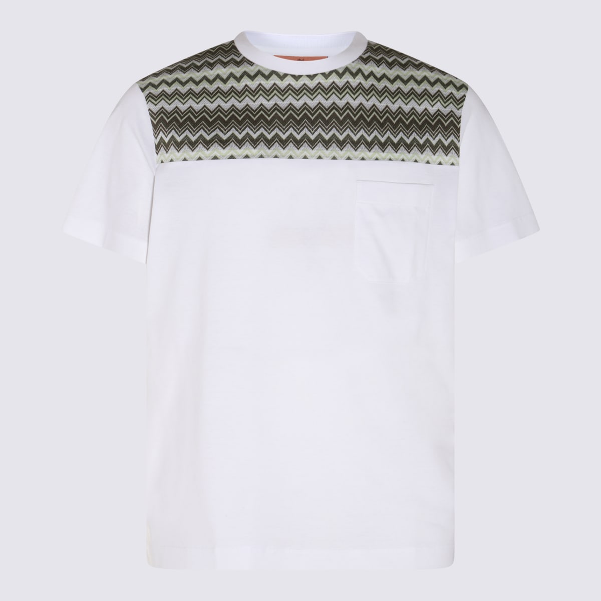 White Multicolour Cotton T-shirt