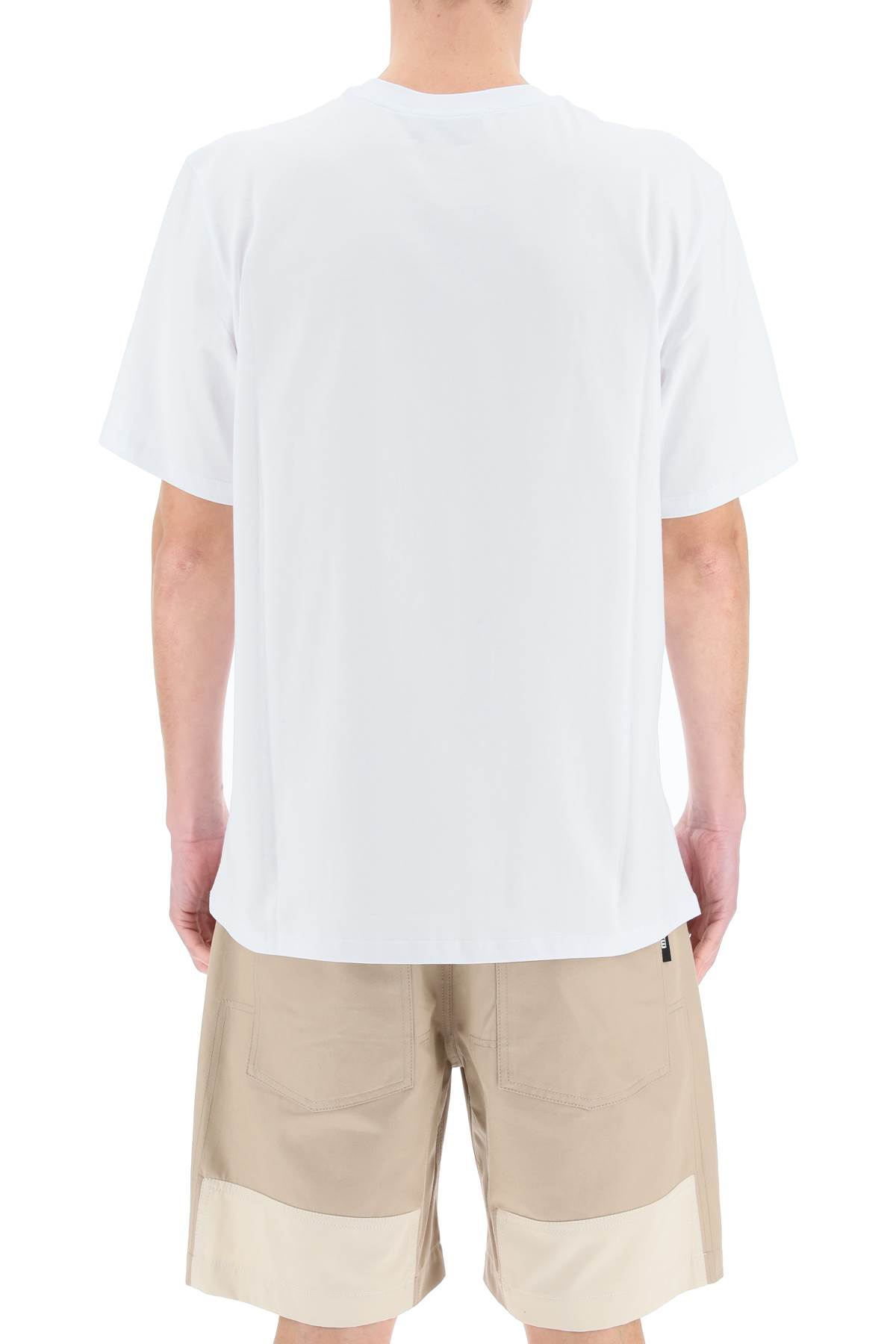 Msgm Logo Print T-shirt In Optical White