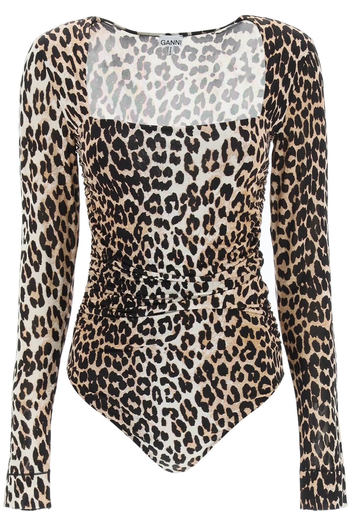 Ganni Leopard Print Bodysuit