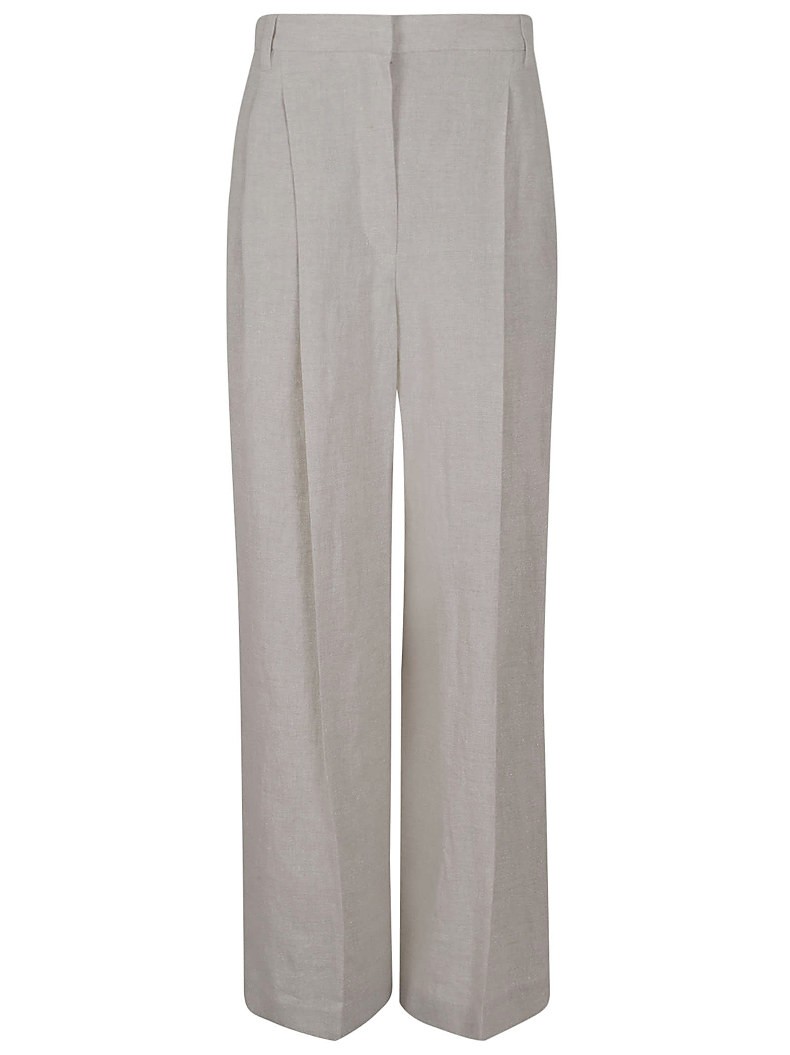 Brunello Cucinelli Linen Pants In Beige