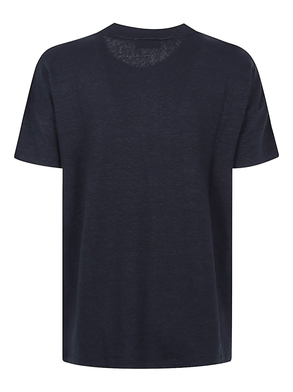 Base Crew-neck Linen T-shirt In Blue