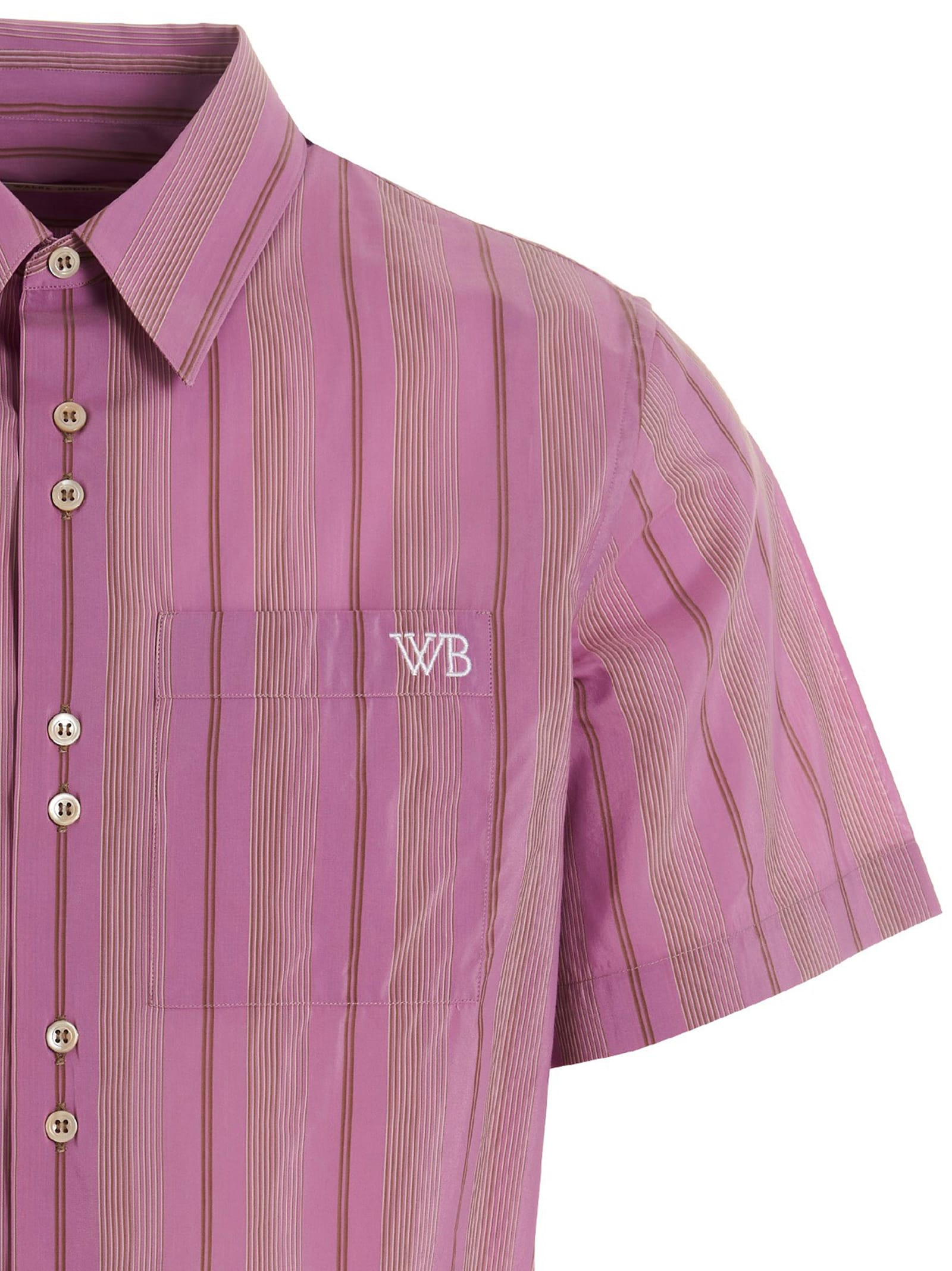 Shop Wales Bonner Rhythm Shirt In Purple