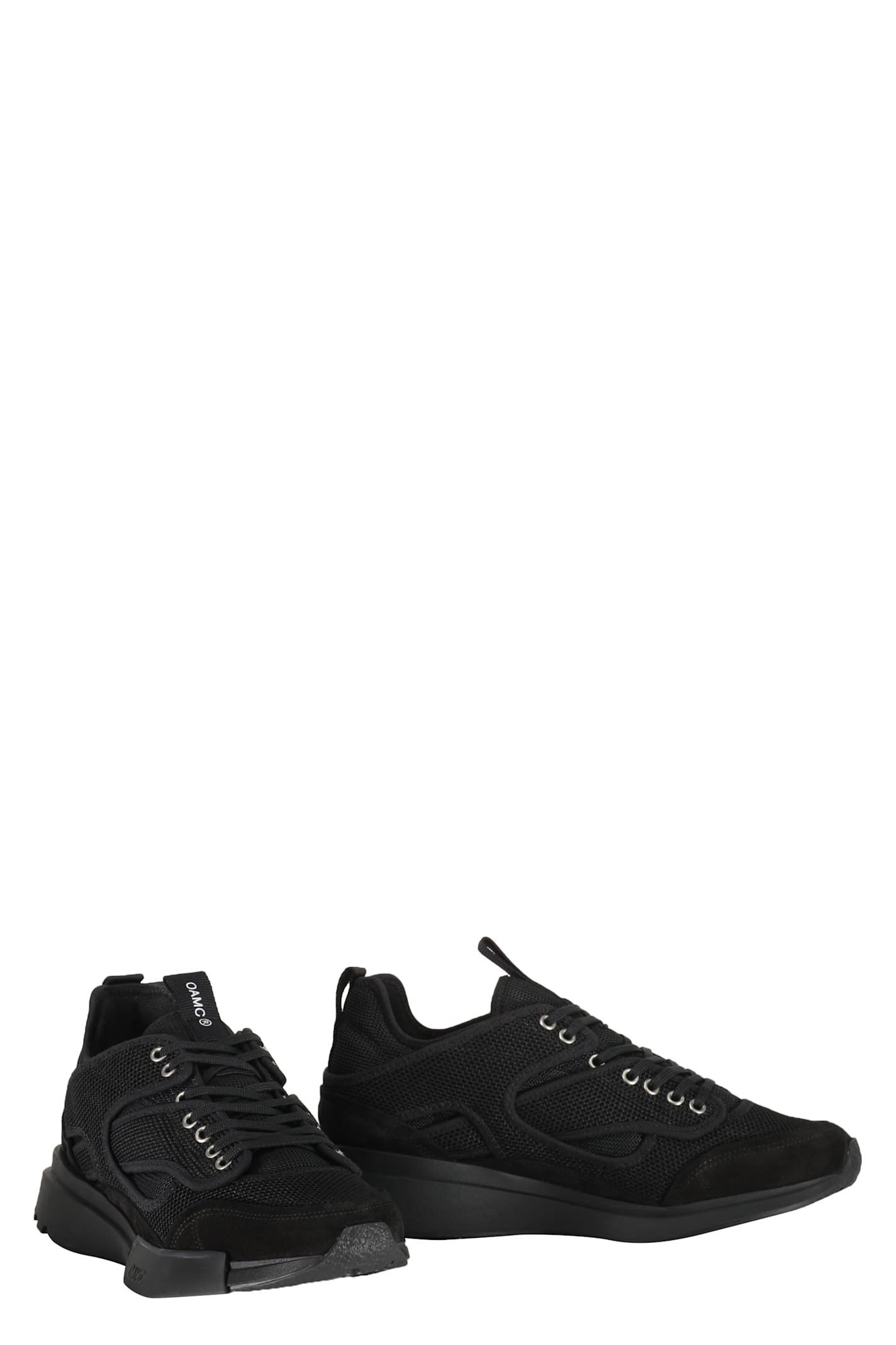 Oamc Fabric Low-top Sneakers In Black