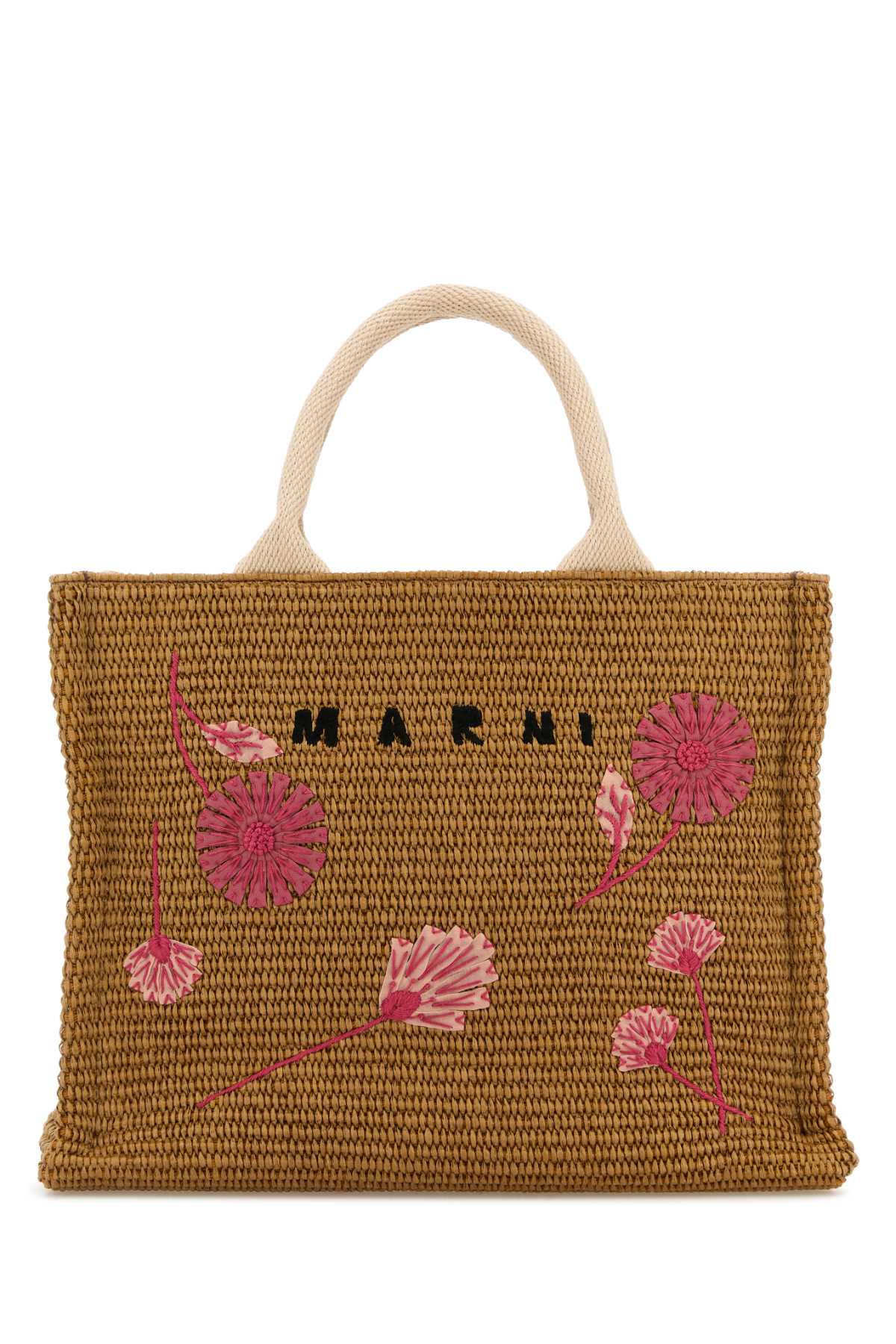 Biscuit Raffia Small Shopping Bag